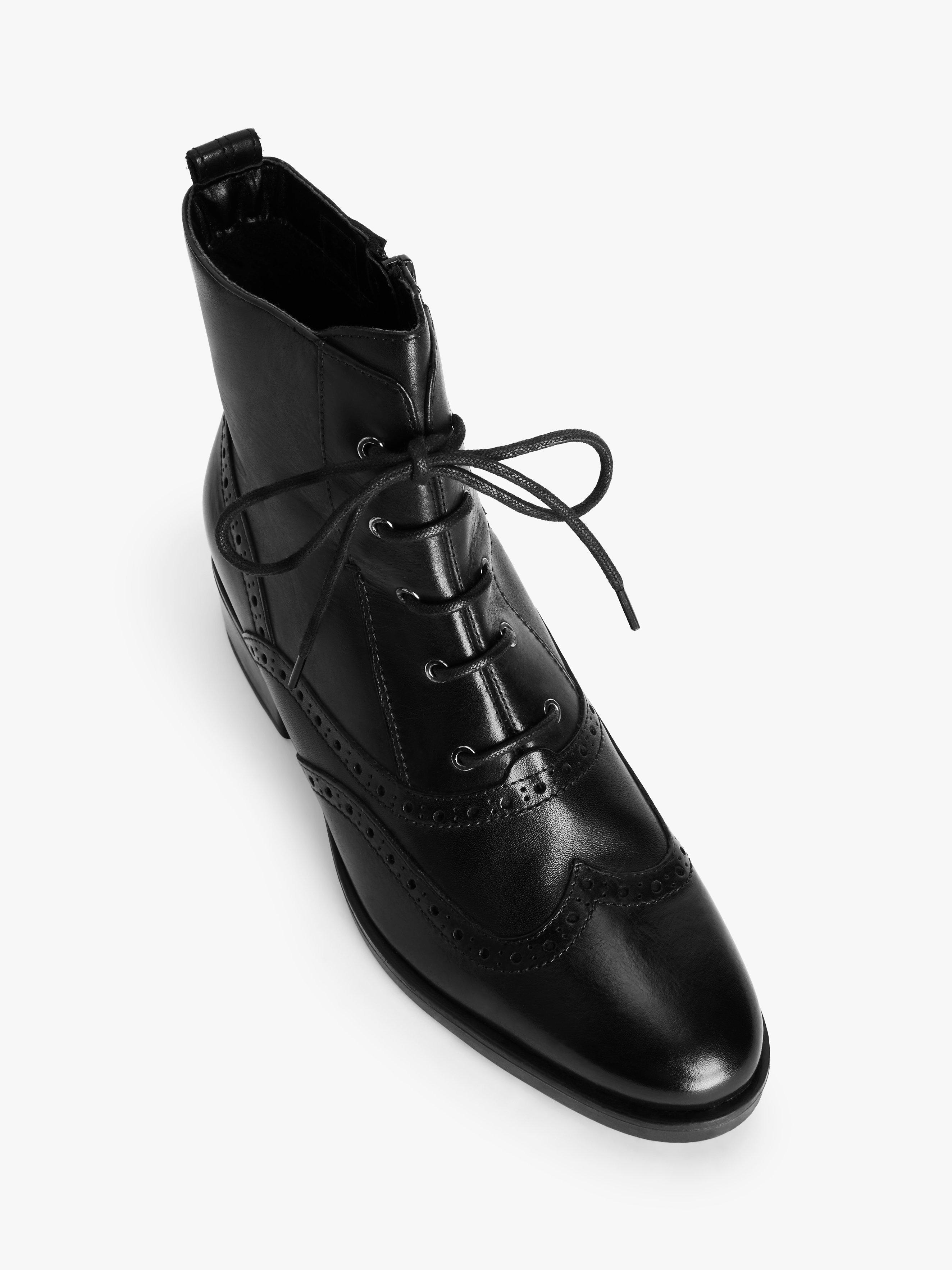 Black lace up brogue boots best sale