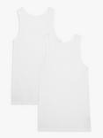 John Lewis Organic Cotton Vest, Pack of 2