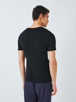 John Lewis Organic Cotton Vest T-Shirt, Pack of 2, Black - view 2, Blk
