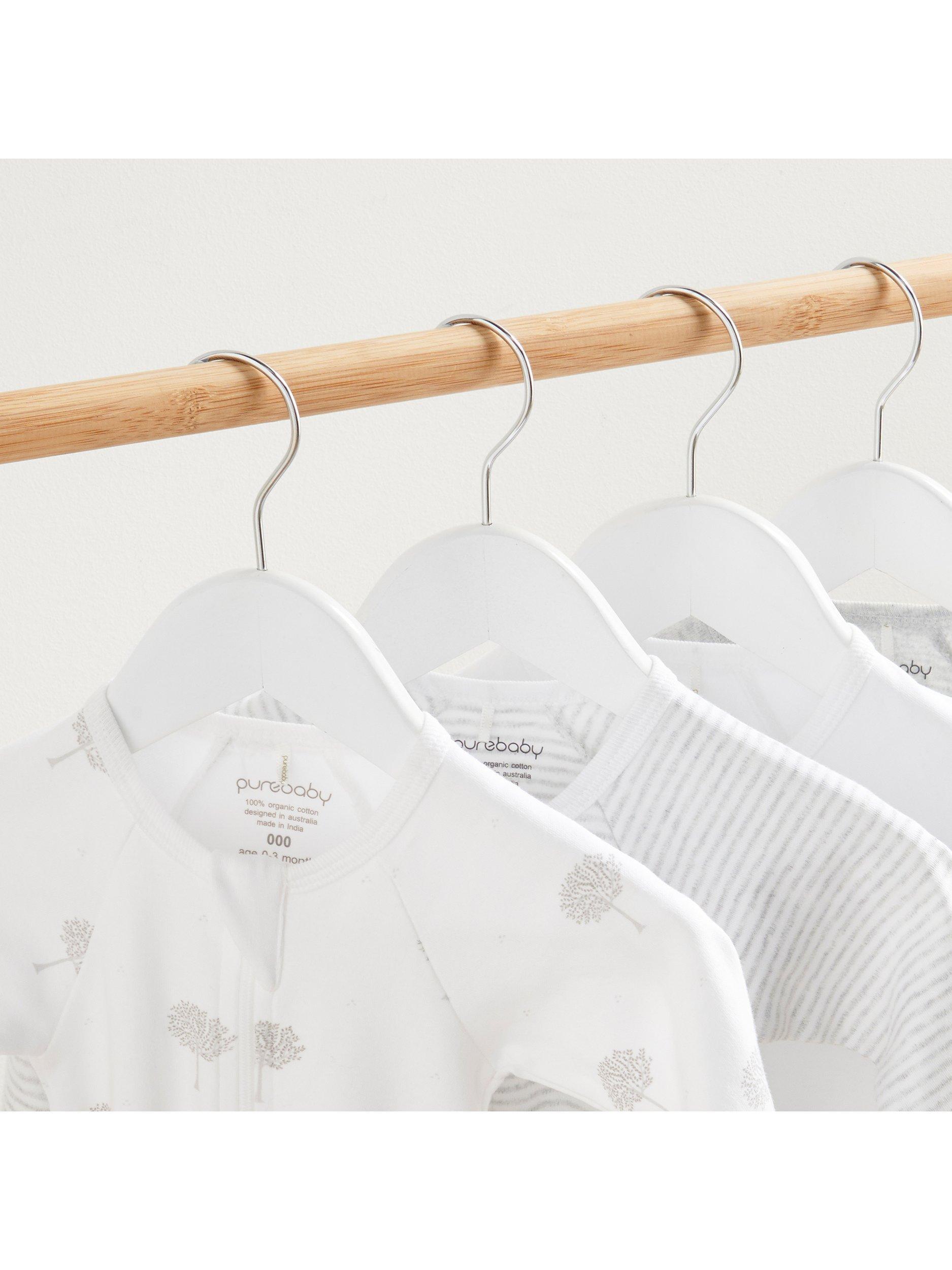 Product image 6 of 8, which shows Purebaby Organic Cotton Essential Zip Front Growsuit, Pack of 4, Grey Melange, 0-3 months
