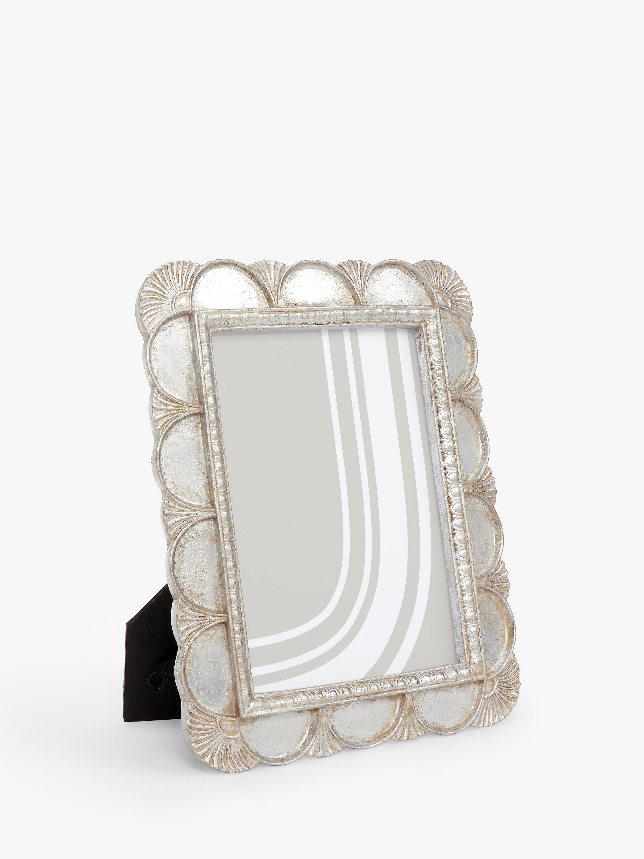 John Lewis Scallop Metal Photo Frame, Silver