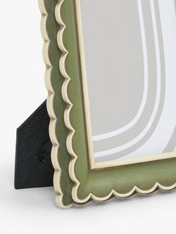 John Lewis Multi Scallop Hand Painted Photo Frame - view 2, Green