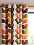 Orla Kiely Multi Stem Pair Lined Eyelet Curtains, Auburn