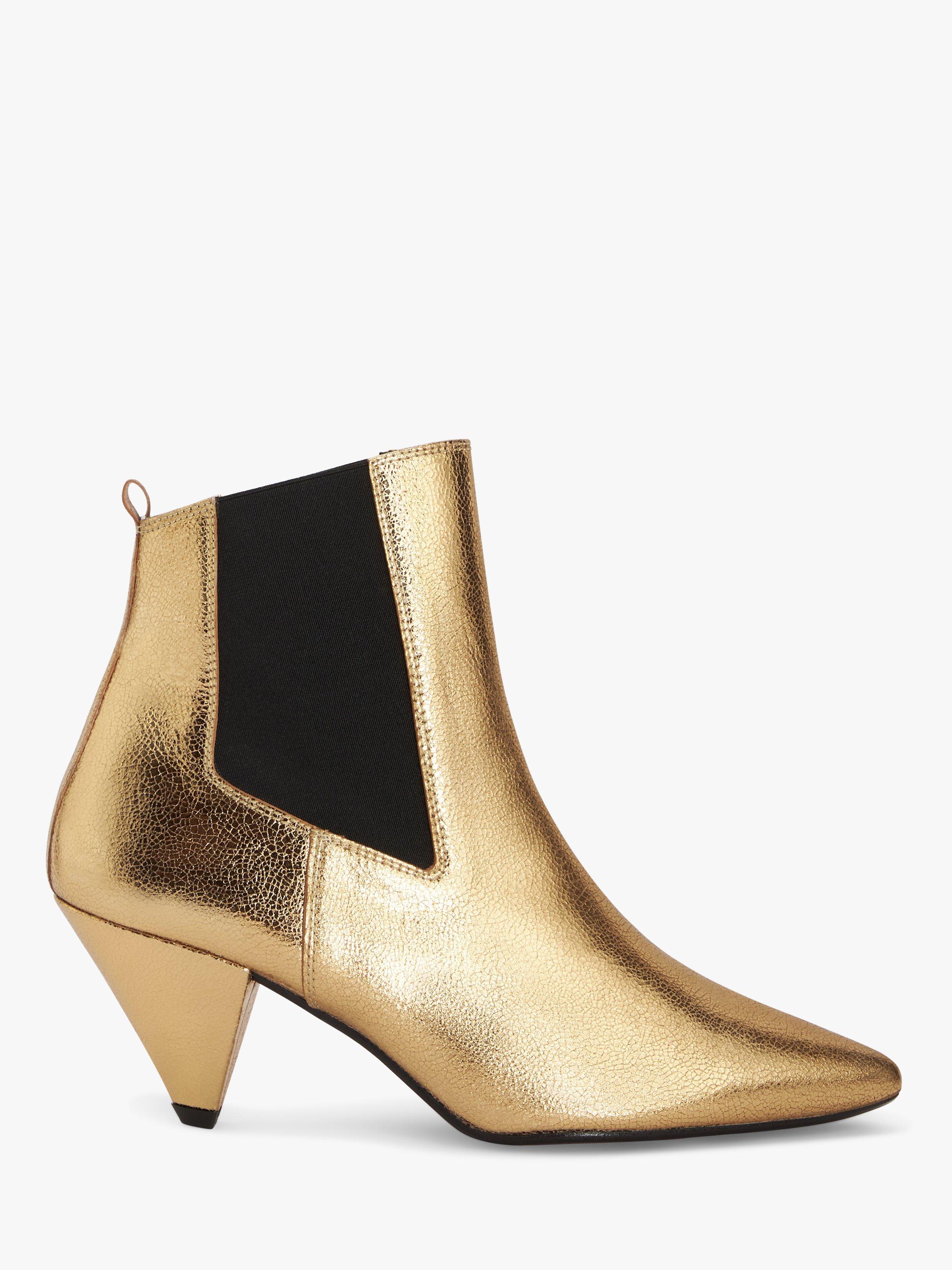 AND/OR Robbie Leather Ankle Boots, Bronze Gold Leath