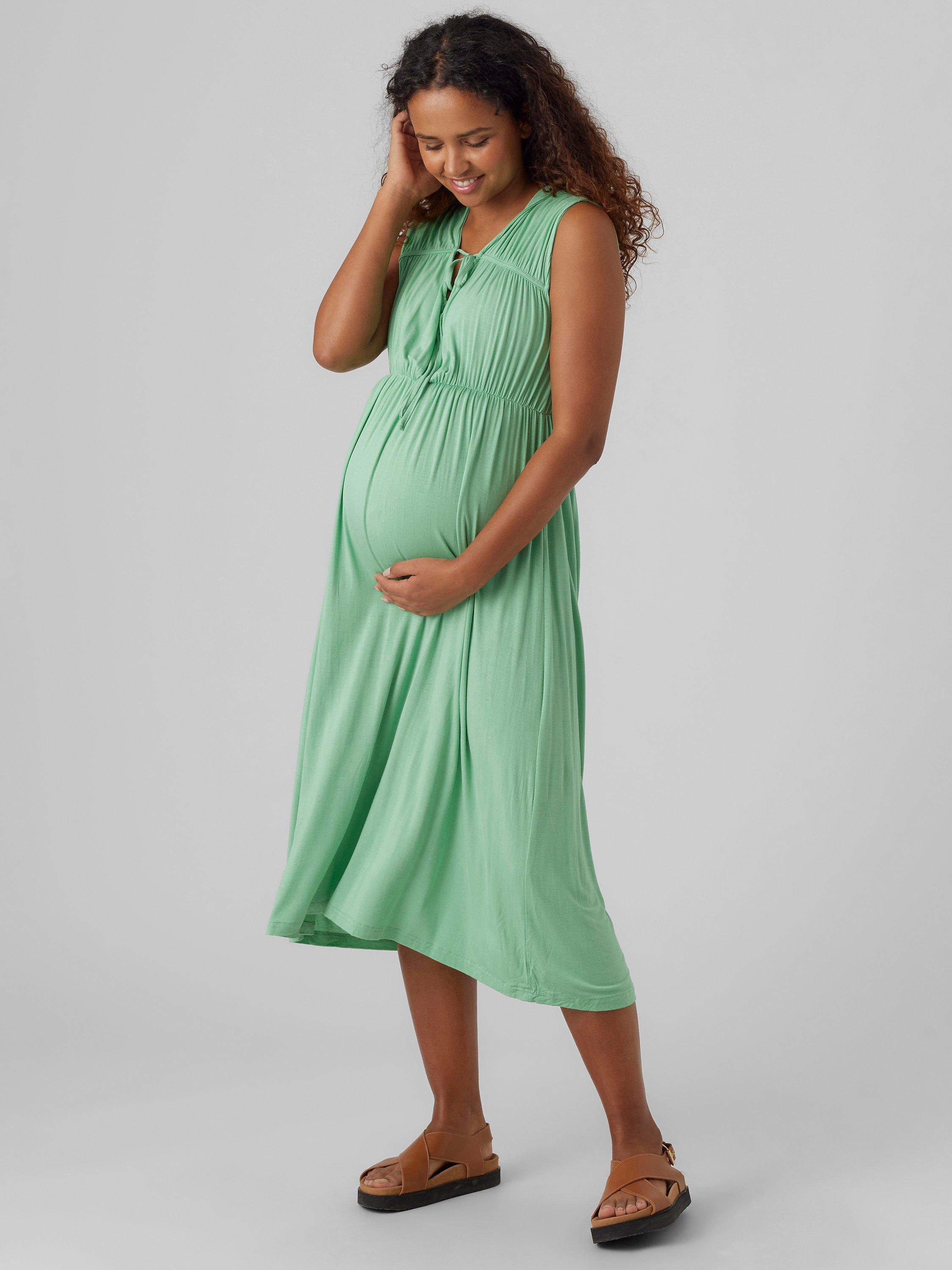 Mamalicious Neptunia Tess Maternity Dress, Neptune Green