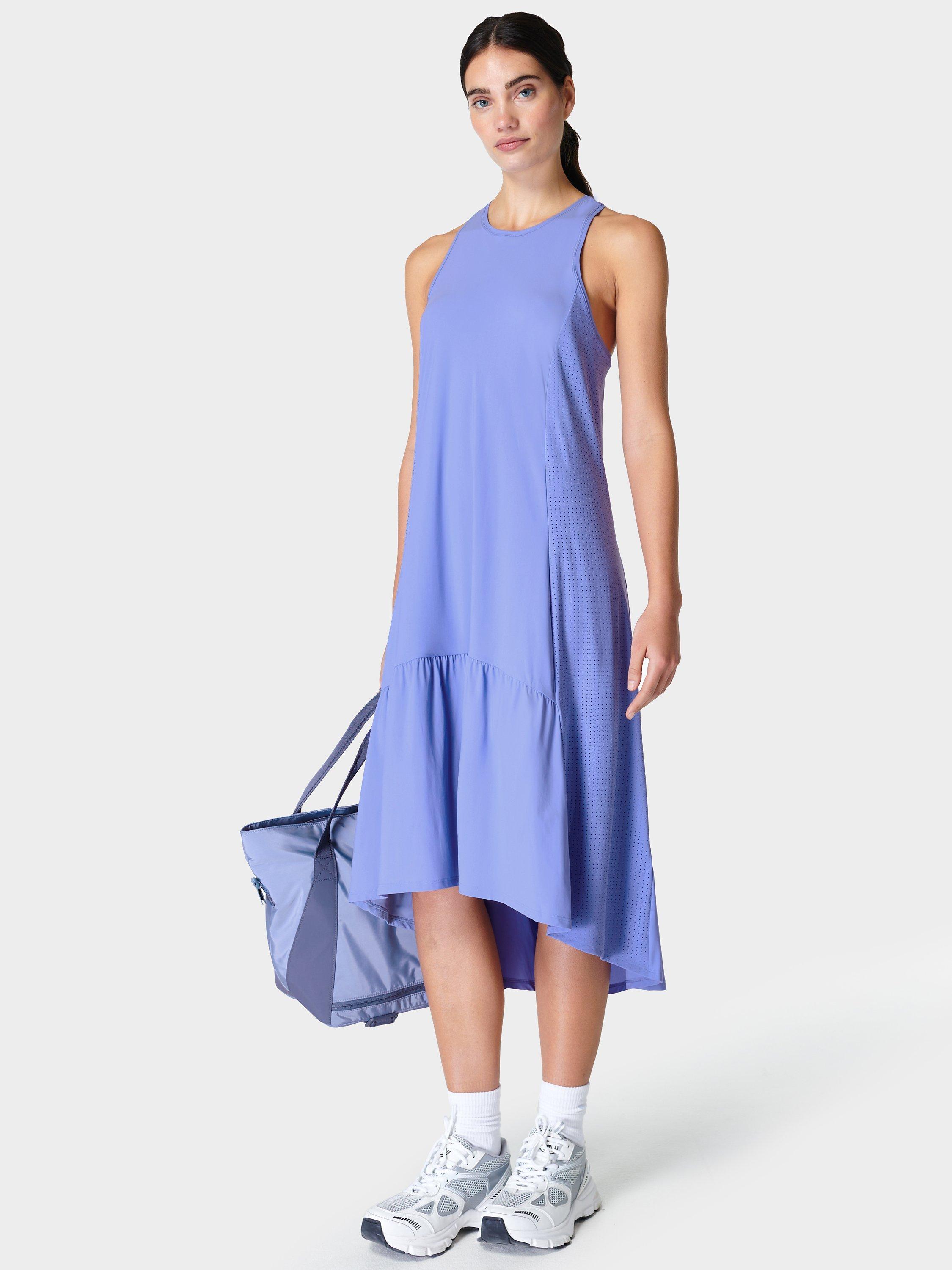 Sweaty Betty Ace Midi Dress, Cornflower Blue