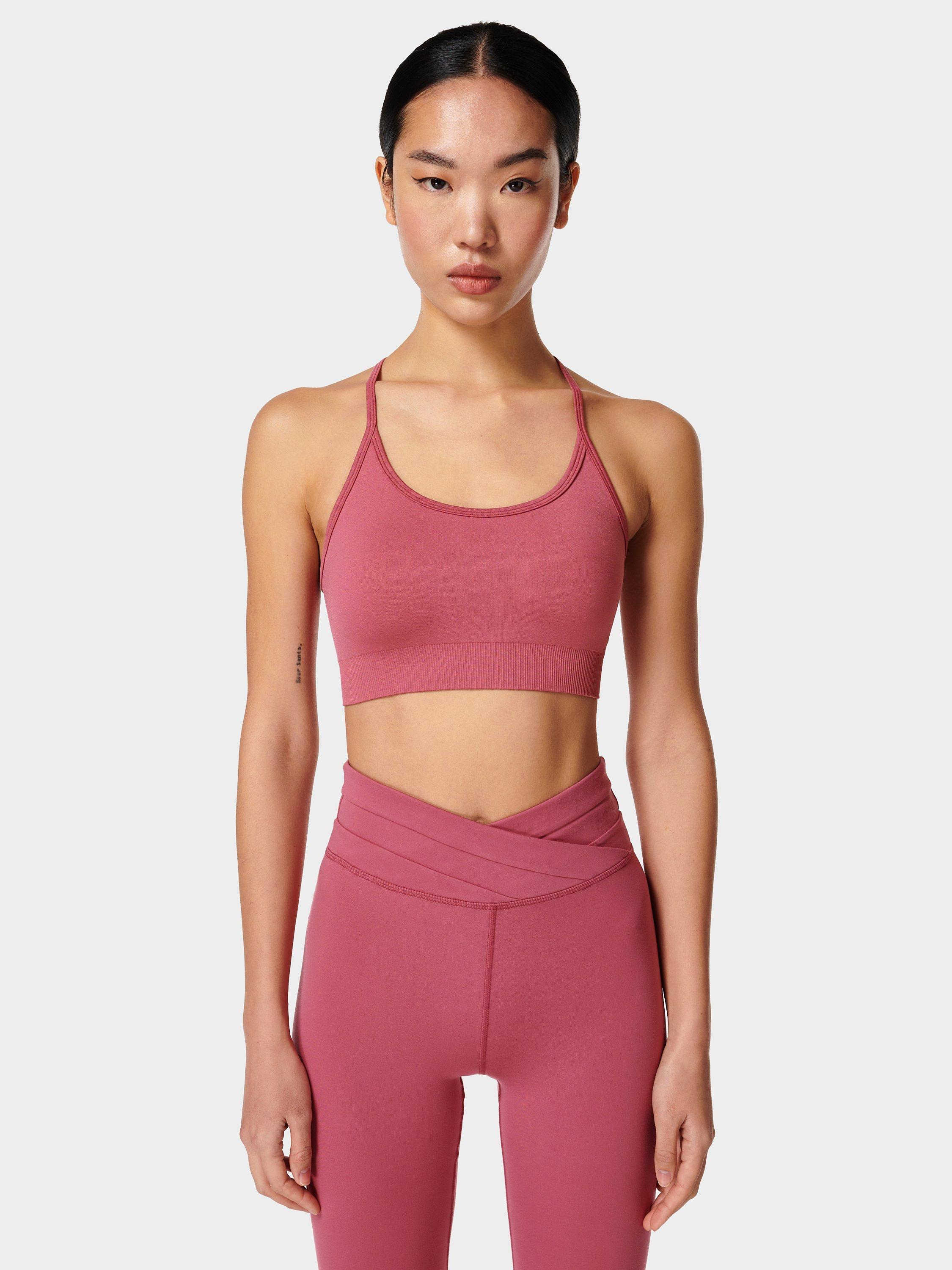 Sweaty Betty Spirit Reformed Yoga Bra, Ambient Pink