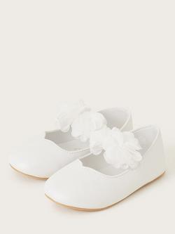 Monsoon Baby Corsage Walker Shoes, Ivory, Ivory