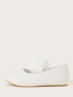 Monsoon Baby Corsage Walker Shoes, Ivory - view 2, Ivory