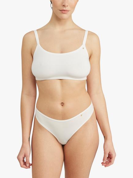 Nudea Scoop Neck Bralette, White
