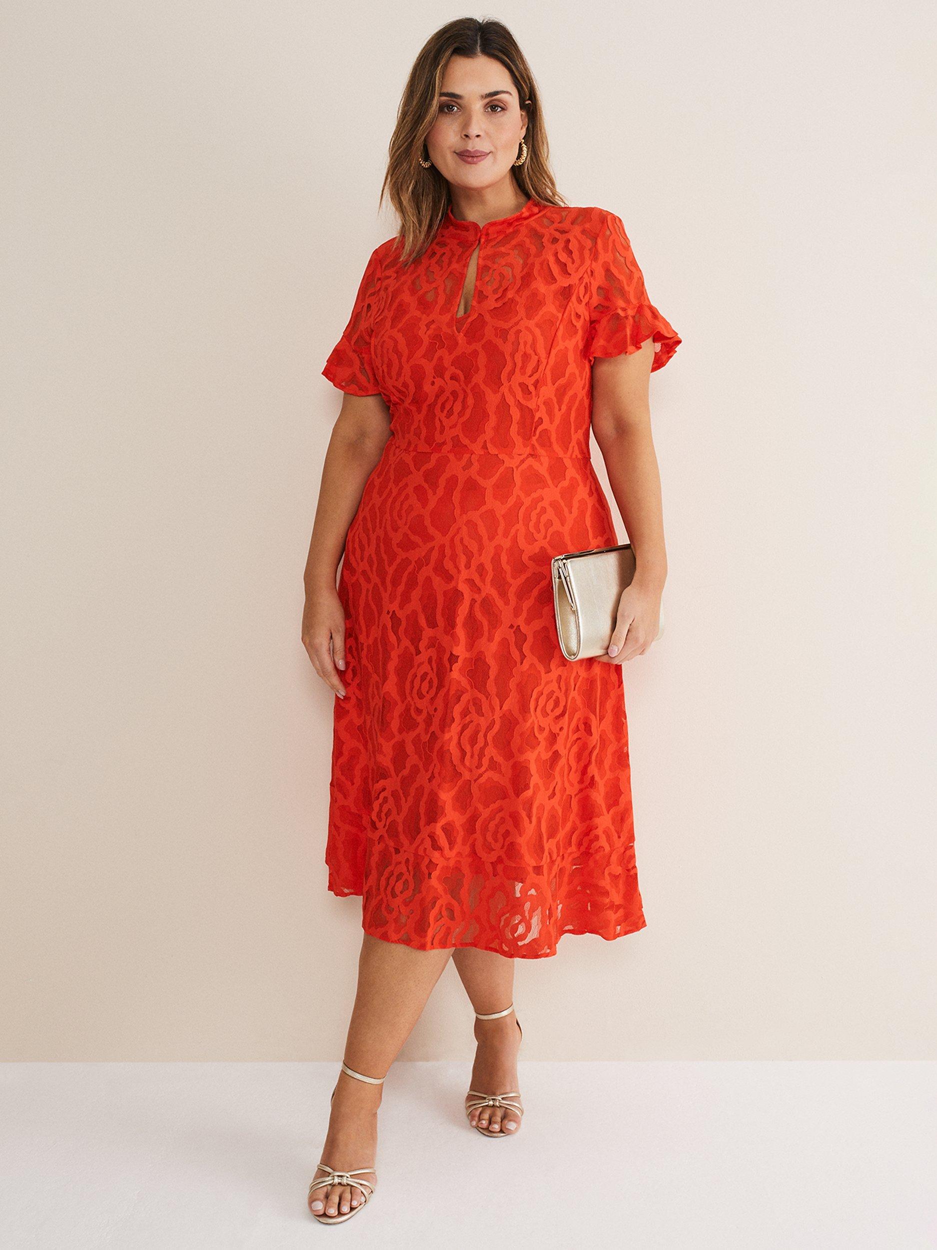 Lulu red lace dress hotsell