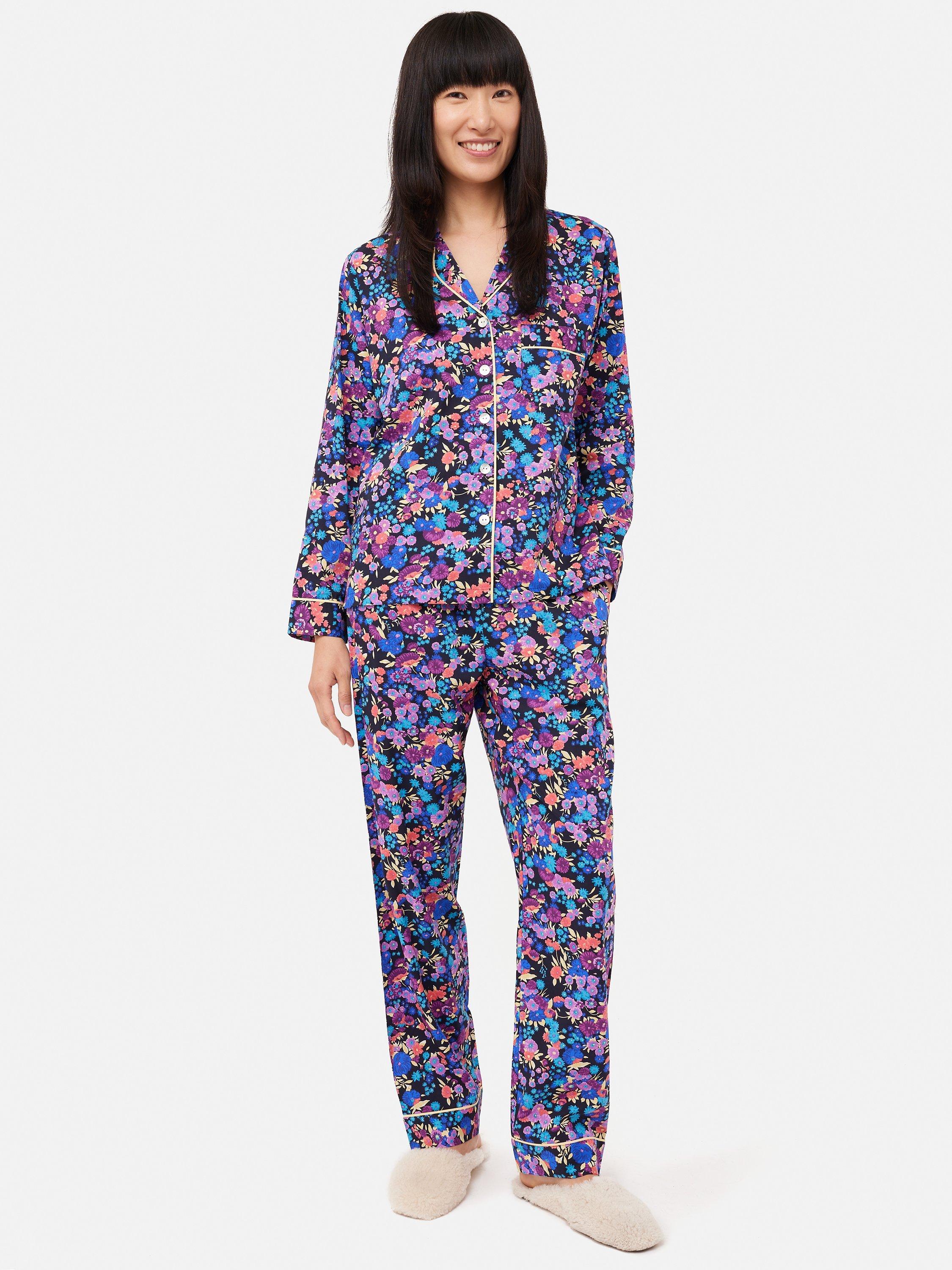 Jigsaw Wild Meadow Shirt Pyjama Set, Blue