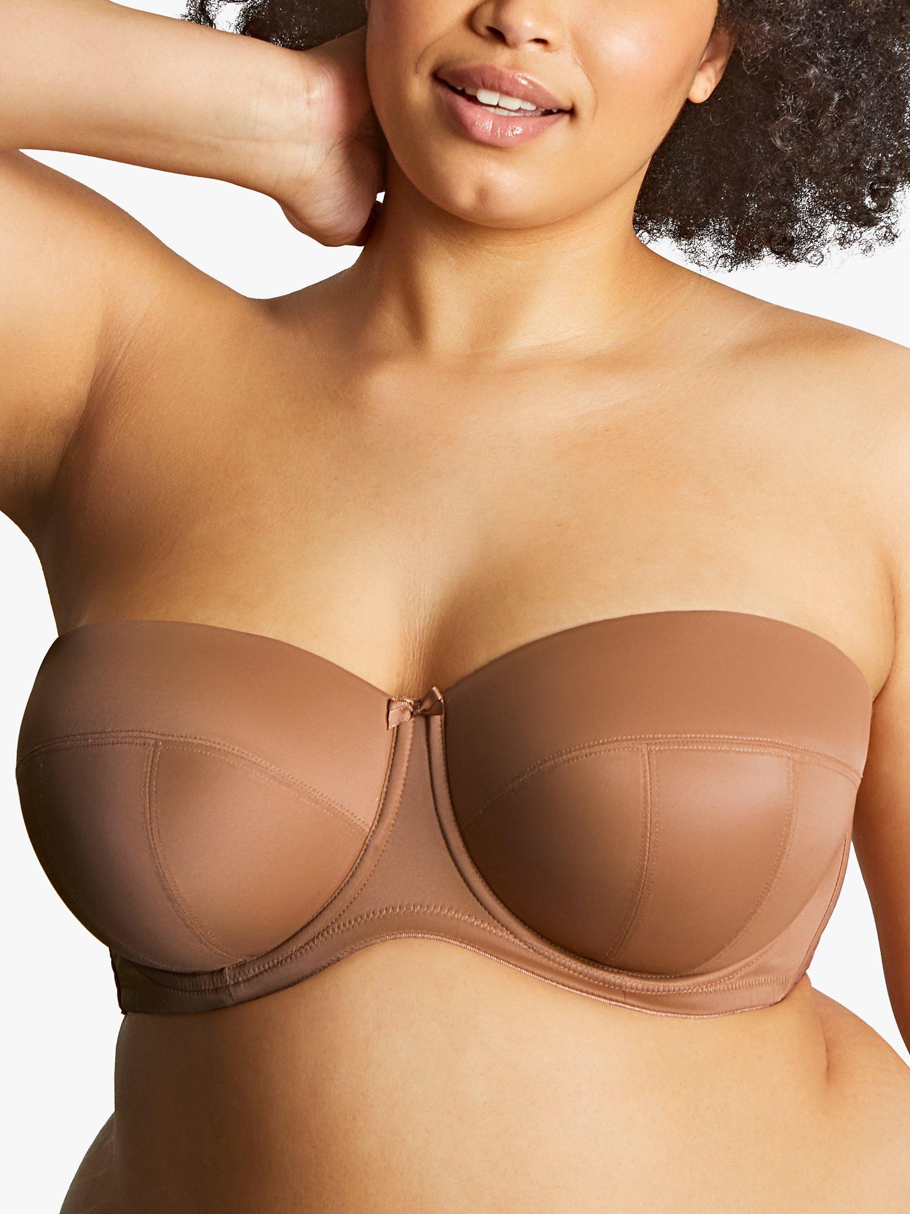 Product image 4 of 8, which shows Sculptresse Dana Strapless Bra, Caramel, 34E