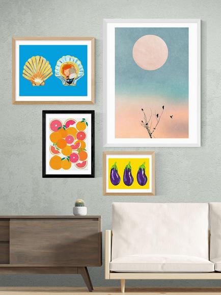 EAST END PRINTS Leanne Simpson 'Grapefruit Harvest' Framed Print - view 2, Black Frame