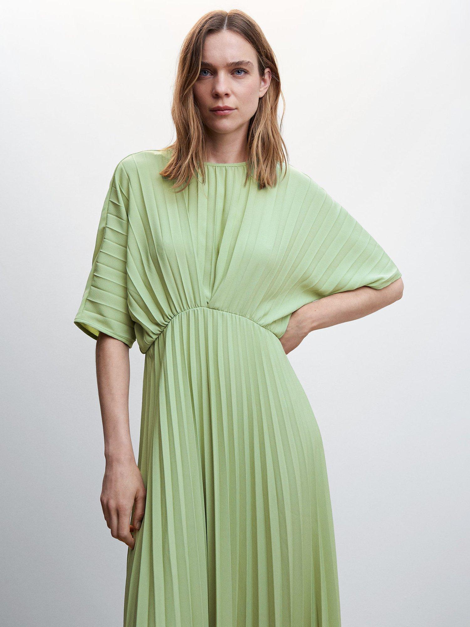 Mango Athens Pleated Dress