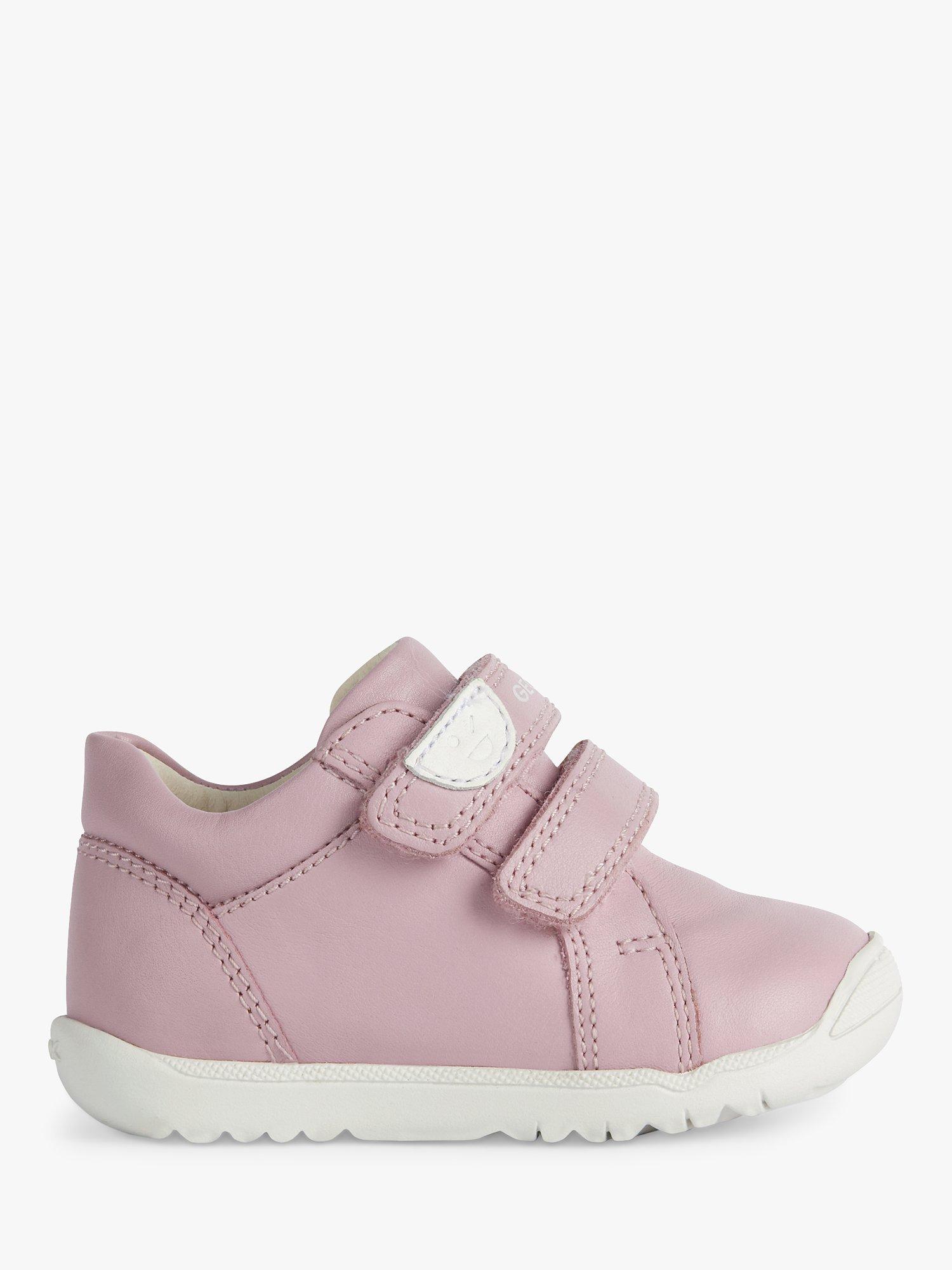 Product image 1 of 6, which shows Geox Kids' Macchia Riptape Pre-Walker Trainers, Rose, 3.5 Jnr|4 Jnr