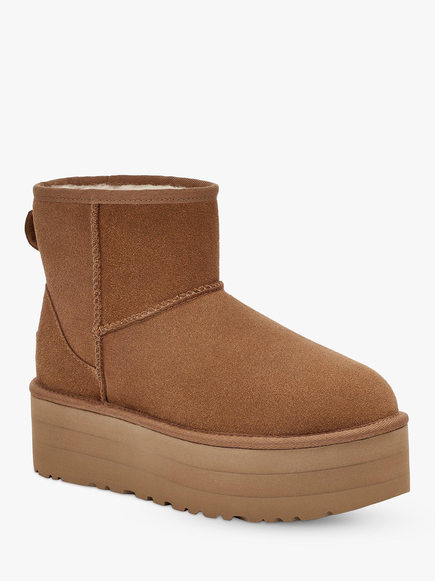 UGG Class Mini Suede Flatform Ankle Boots, Chestnut, 8