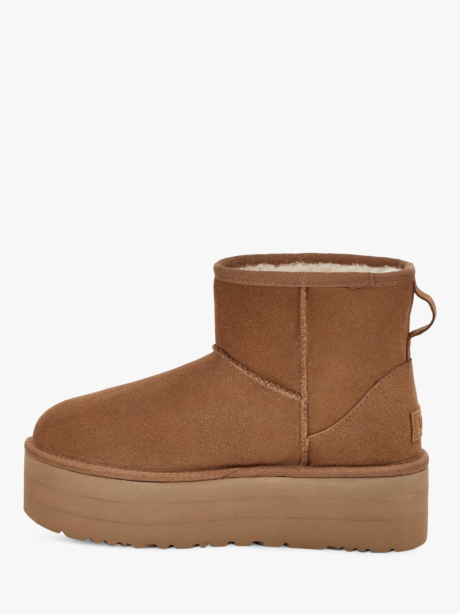 UGG Class Mini Suede Flatform Ankle Boots, Chestnut, 8