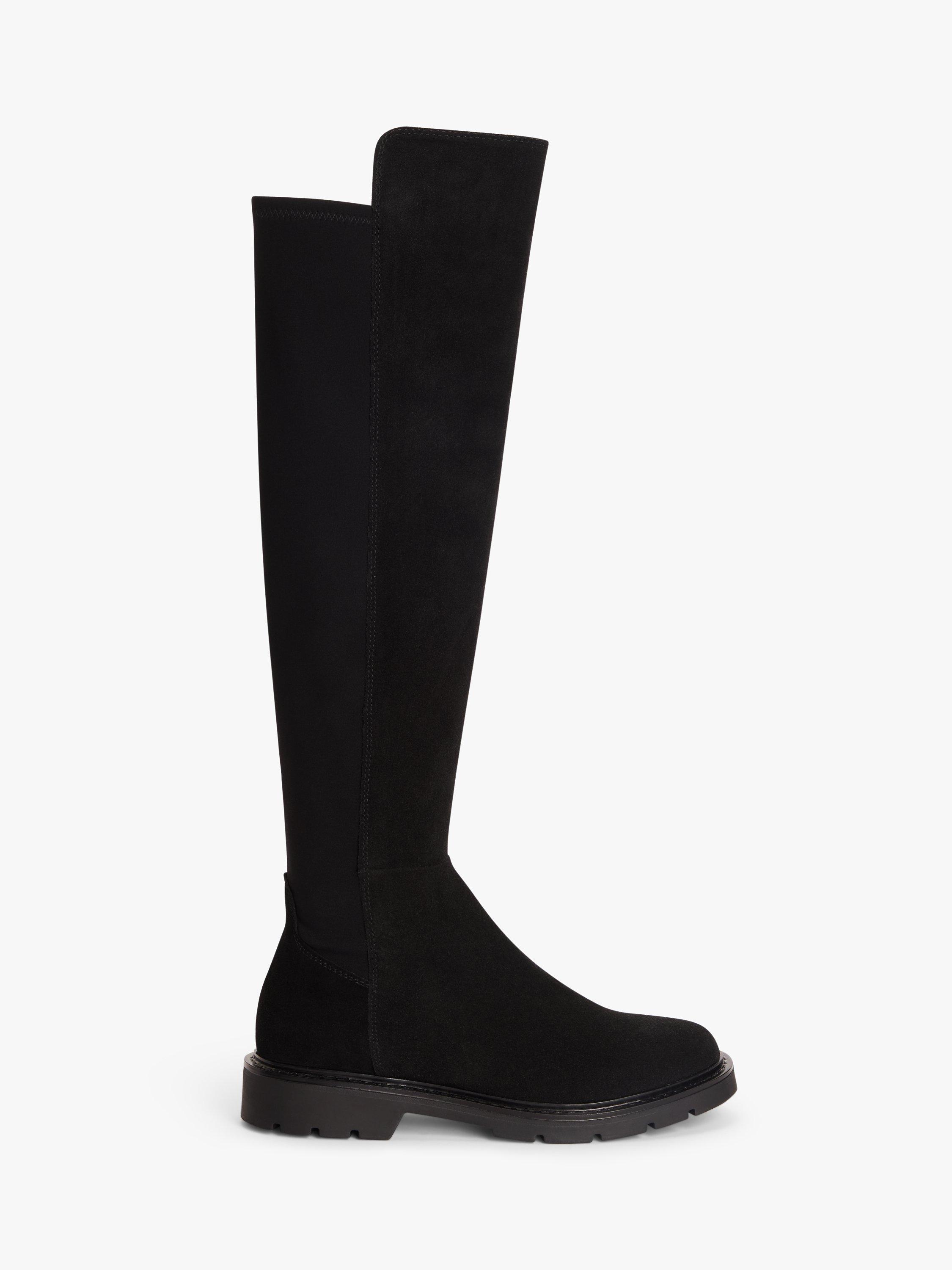 John Lewis Tilda 2 Suede Over The Knee Boots Black