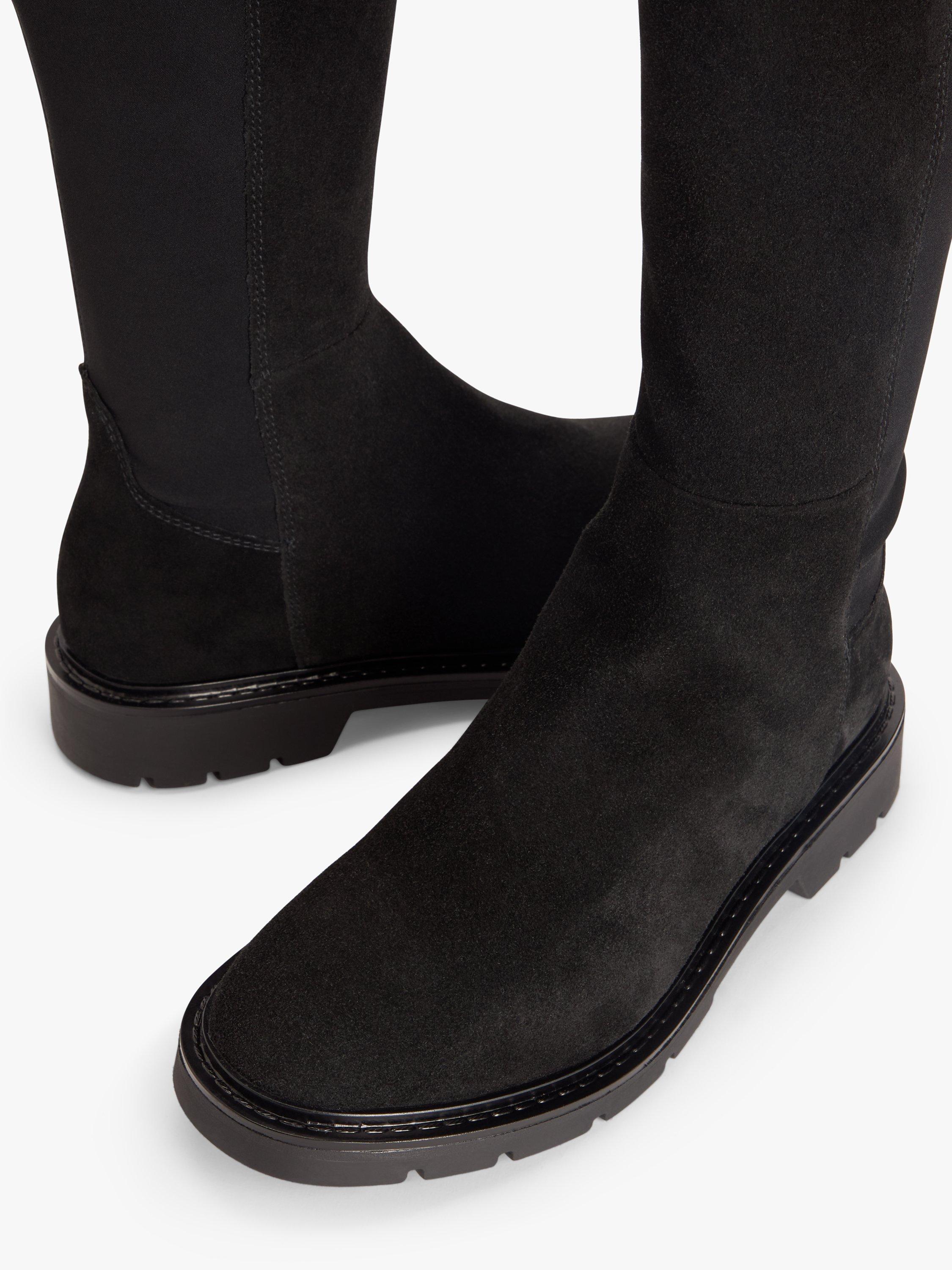 John Lewis Tilda 2 Suede Over The Knee Boots Black