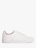 John Lewis ANYDAY Elaia Leather Stripe Trainers, Optic White, Optic White Leather