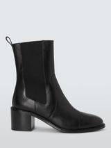 Gabor Essential Wide Fit Leather Ankle Boots Black