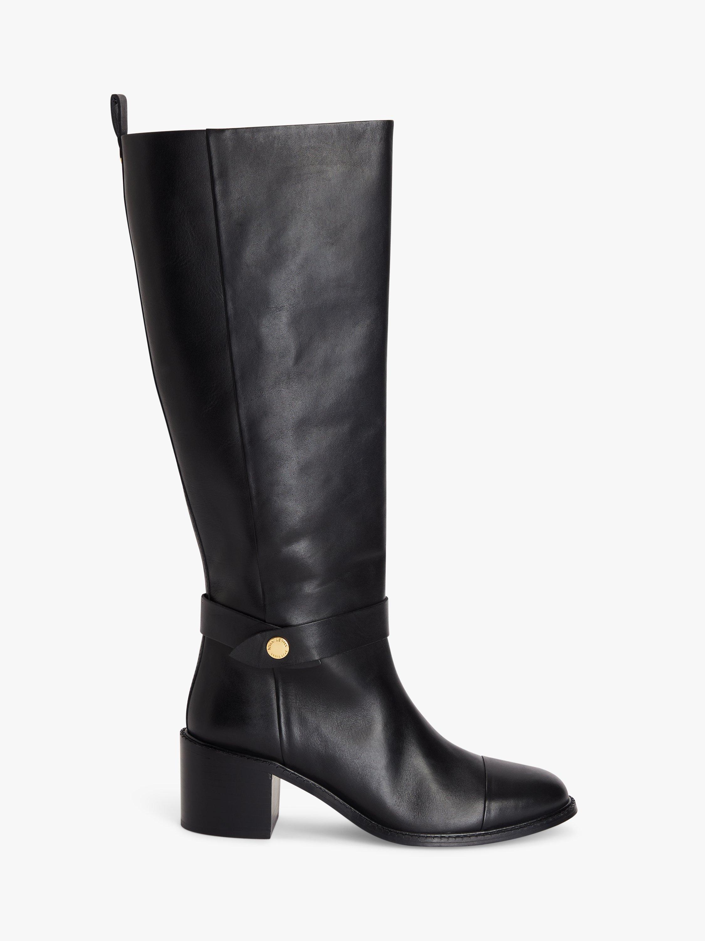 John Lewis Sage Leather Ankle Strap Knee High Boots