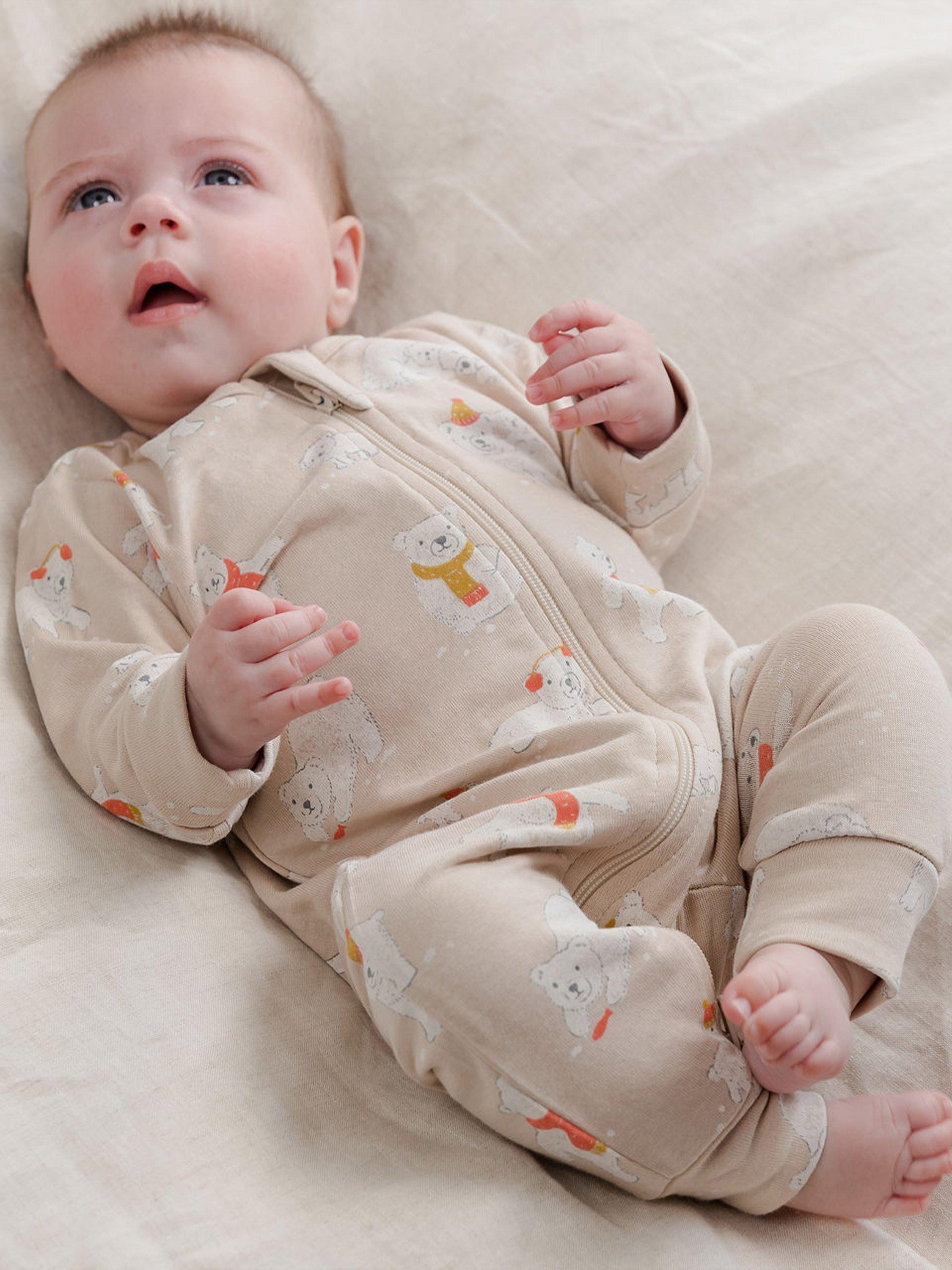 Purebaby Organic Cotton Baby's Grow Suit, Frolicking Bears