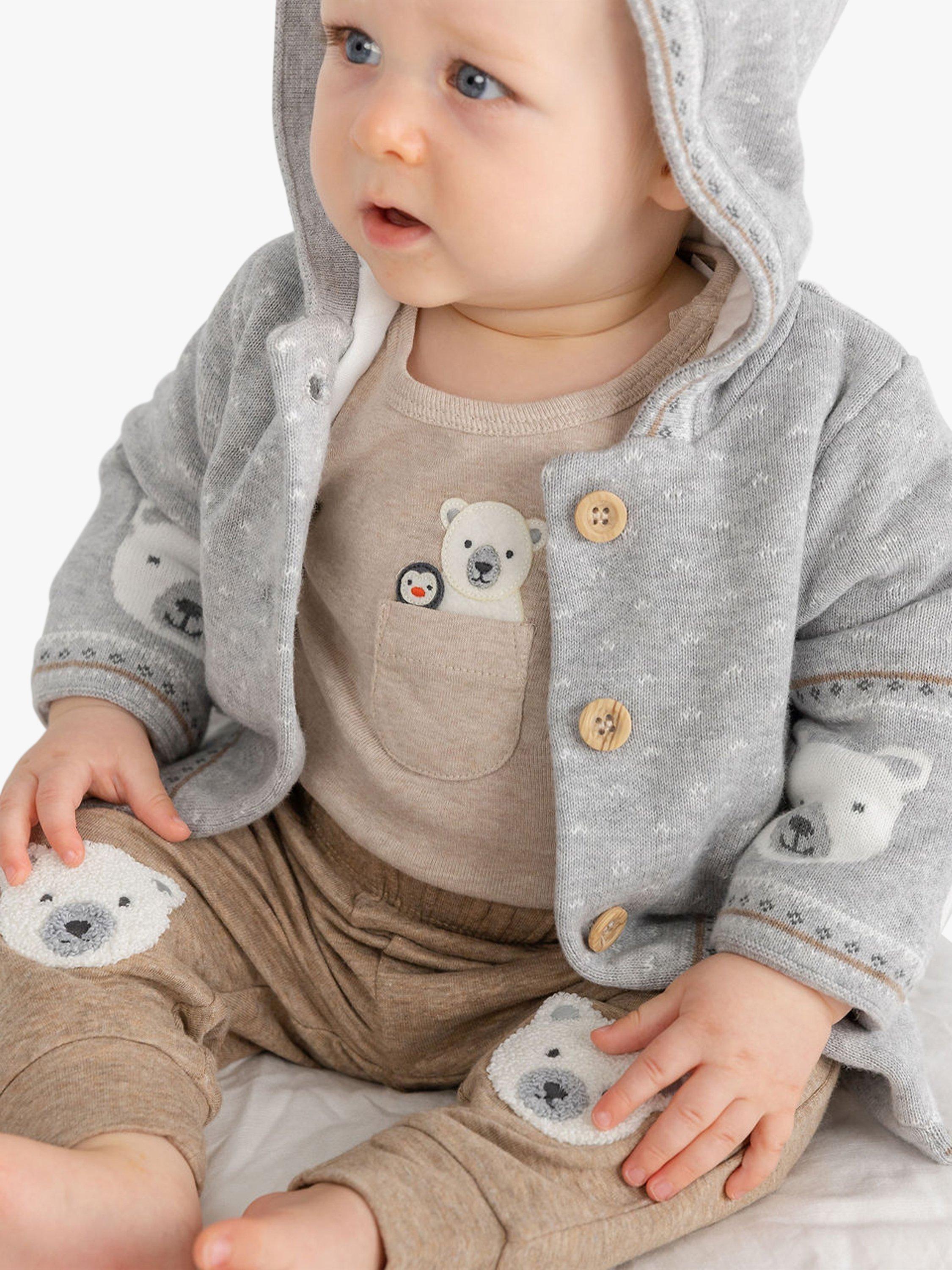 Purebaby Animal Knee Legging, Cinnamon Melange