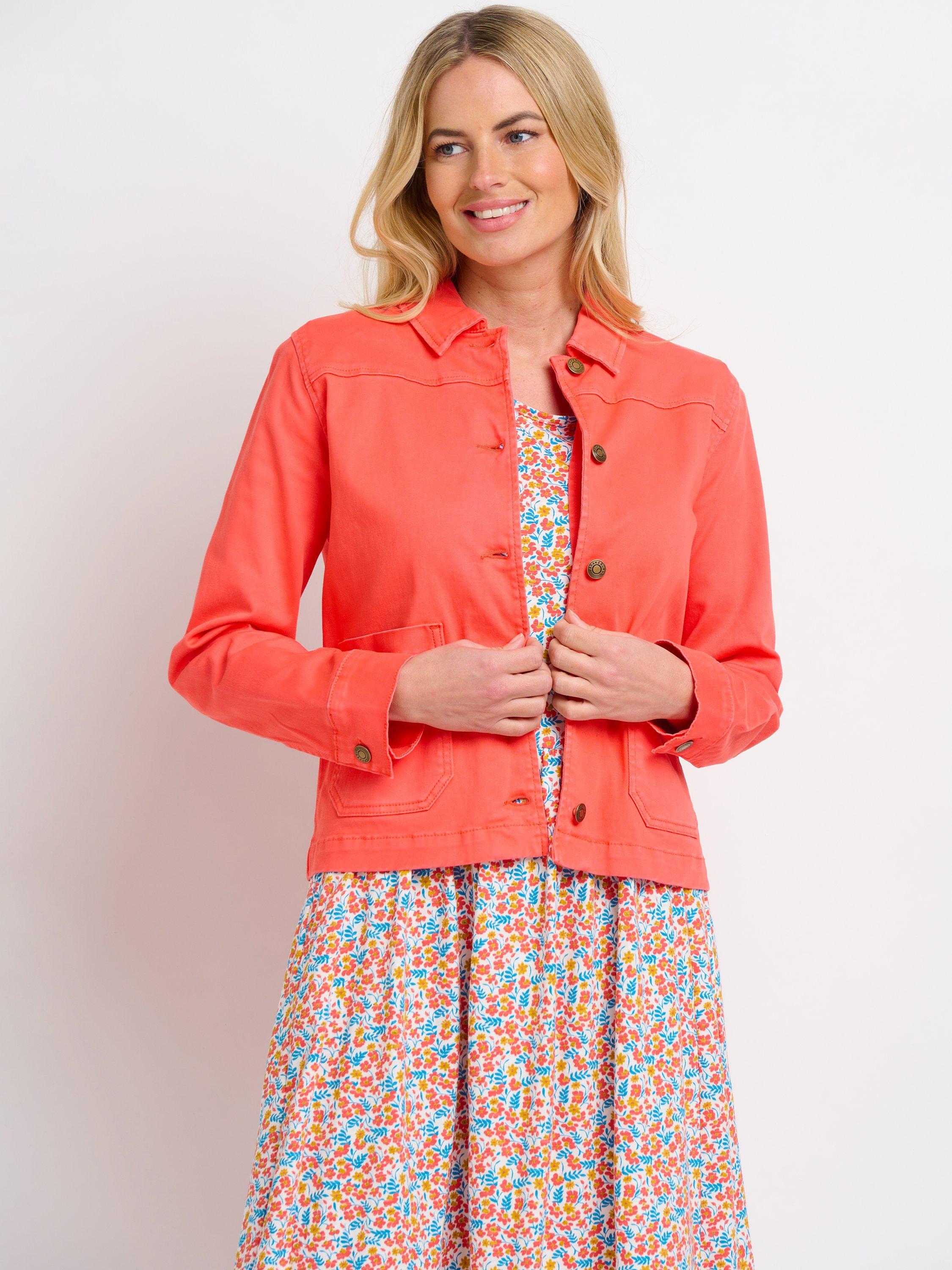 Brakeburn Chore Denim Jacket, Coral