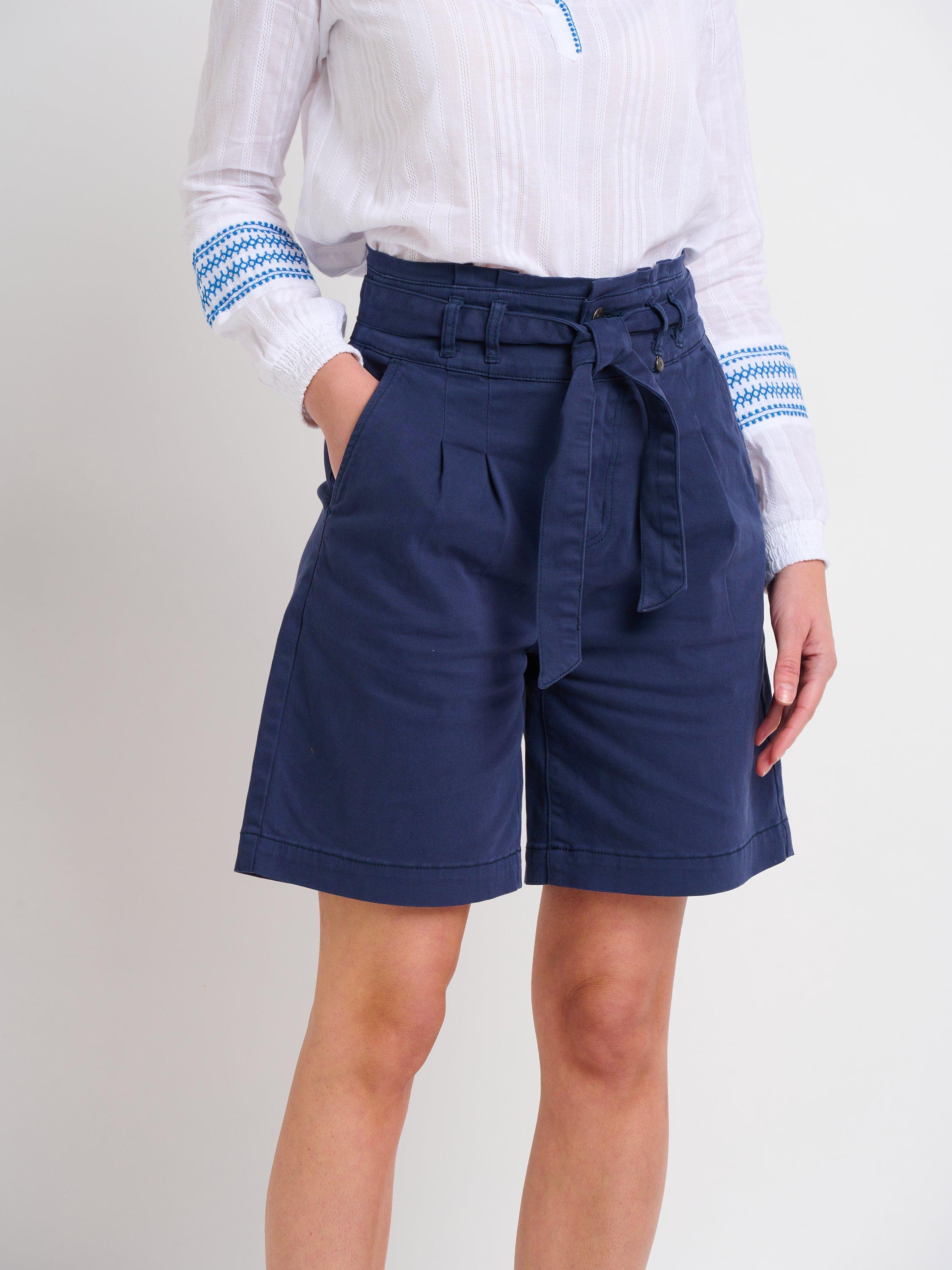 Brakeburn Paperbag Shorts, Navy
