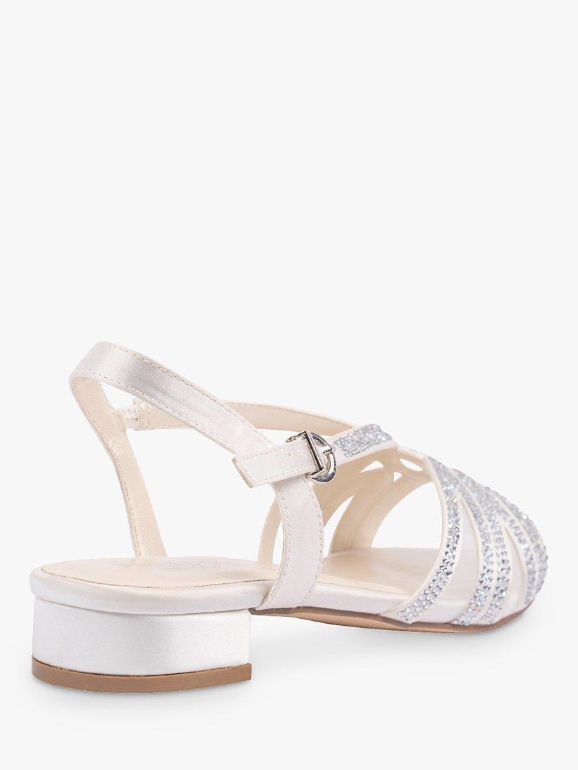 Product image 5 of 5, which shows Paradox London Quill Wide Fit Embellished Sandals, Ivory, 3W