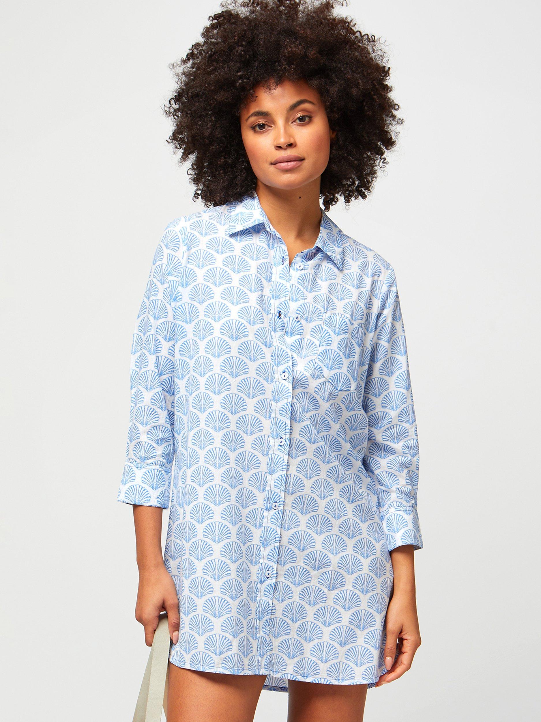 Aspiga Saffron Beach Shirt, Marina Blue