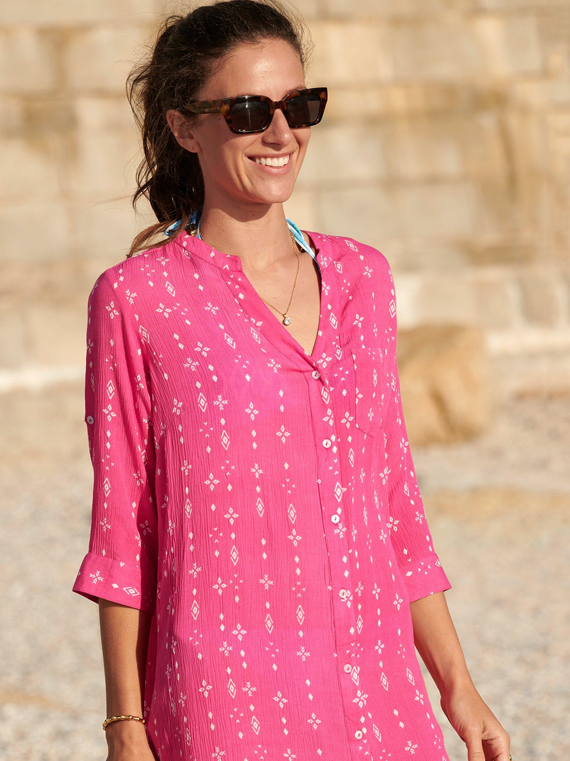 Product image 4 of 5, which shows Aspiga Mila Shirt Tunic, Rose, XXS