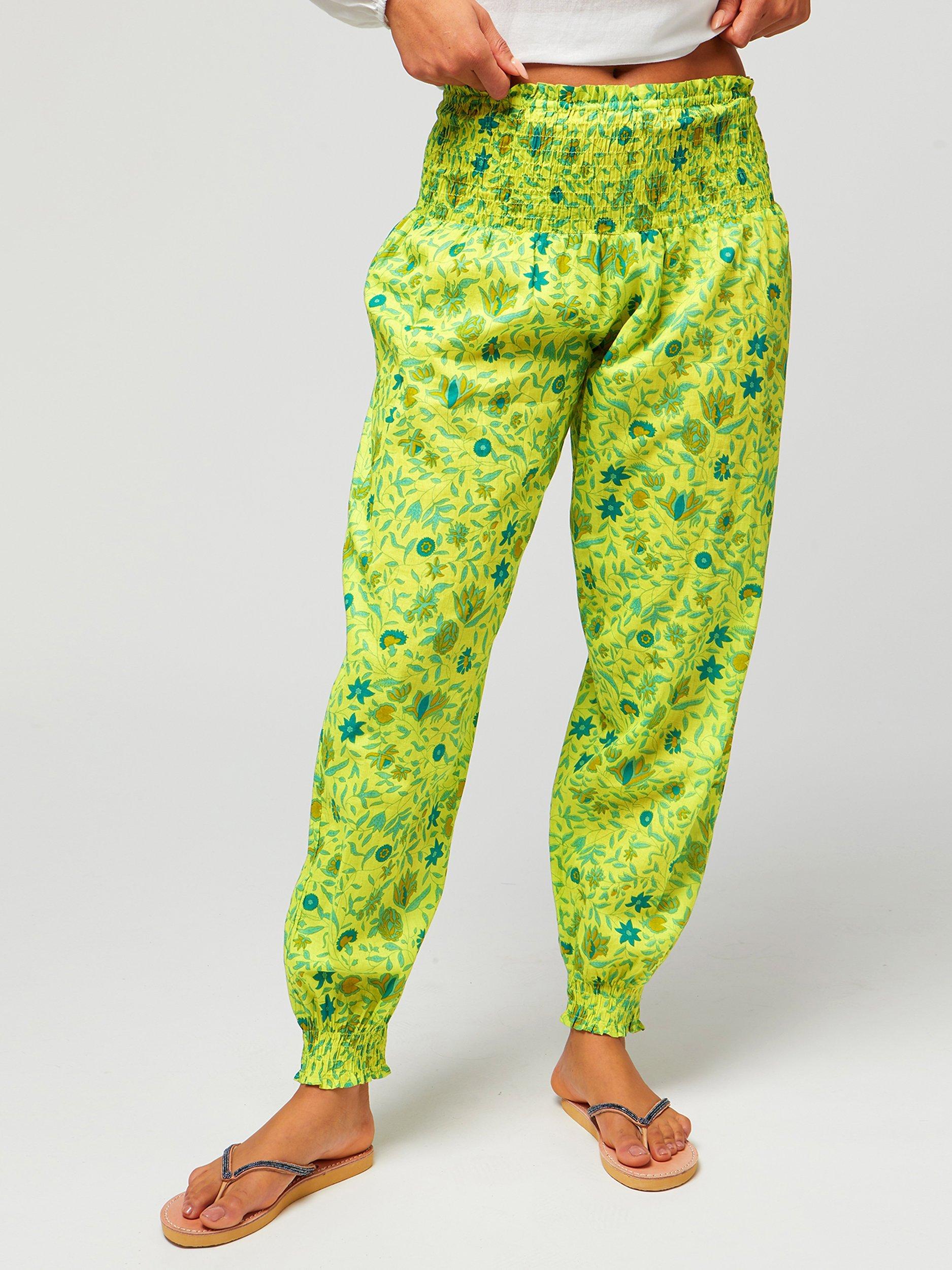Aspiga Harem Cotton Trousers, Lime Green, XS