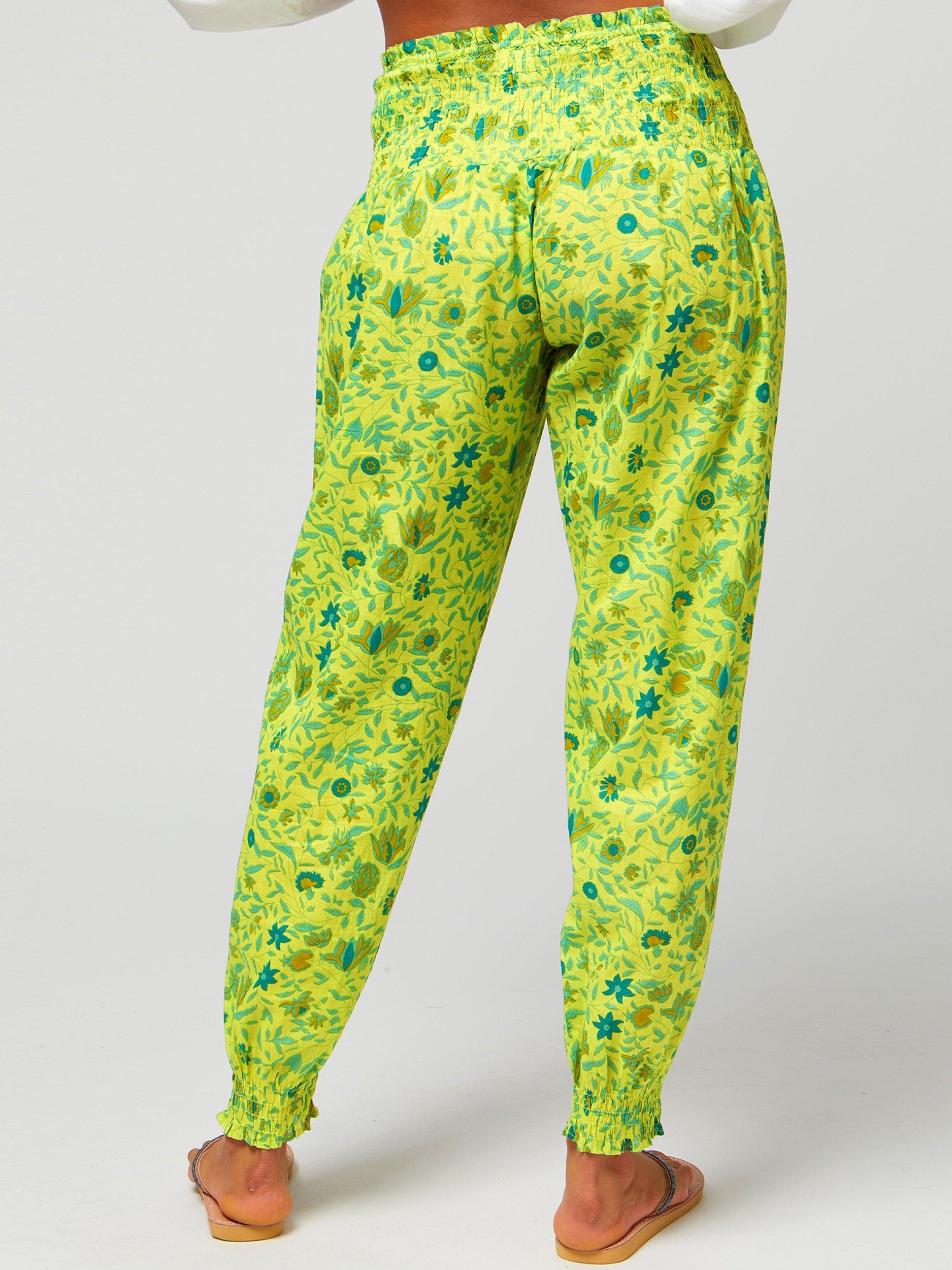 Aspiga Harem Cotton Trousers, Lime Green, XS