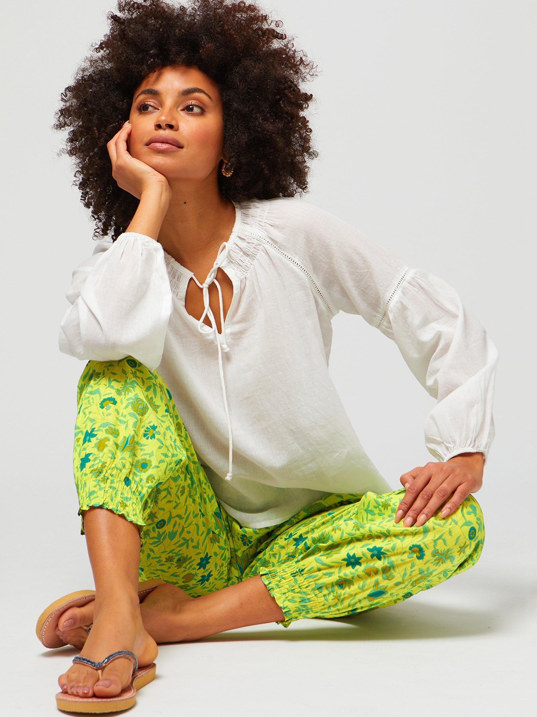 Aspiga Harem Cotton Trousers, Lime Green, XS