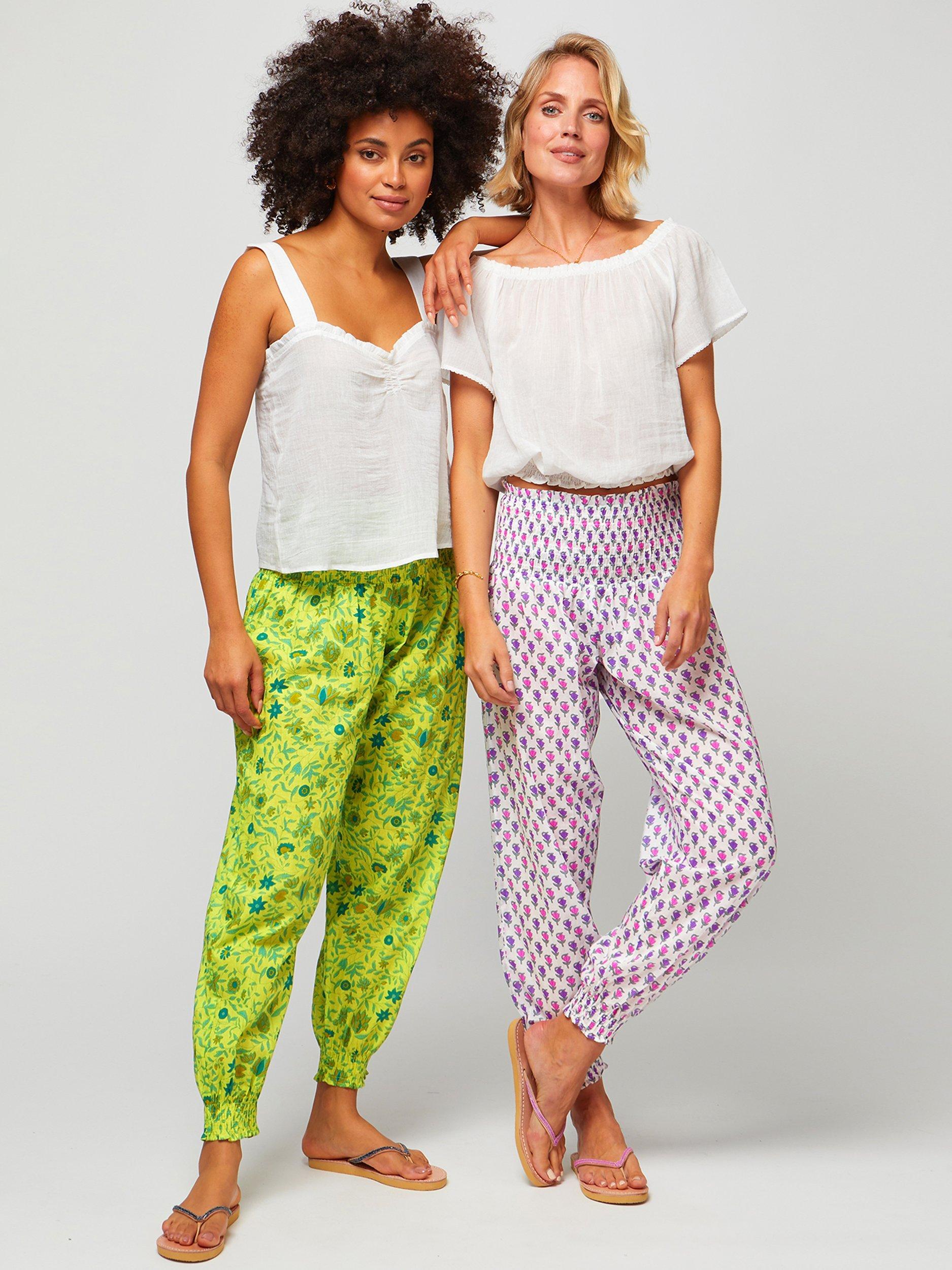Aspiga Harem Cotton Trousers, Lime Green, XS