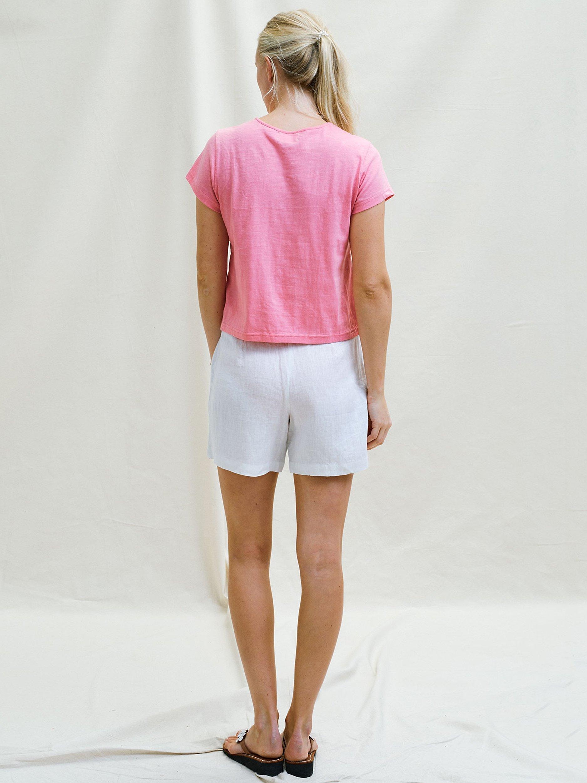 Product image 2 of 8, which shows Aspiga Alexandra Short Linen Shorts , White, XXL