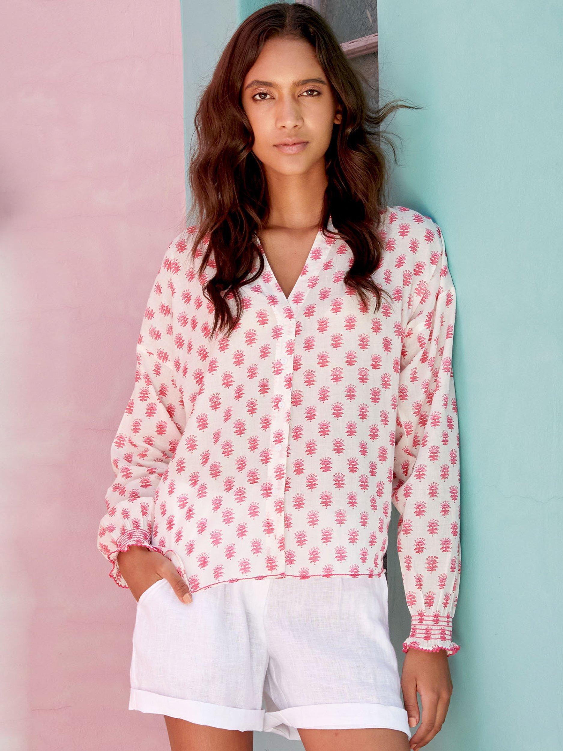 Product image 4 of 8, which shows Aspiga Alexandra Short Linen Shorts , White, XXL