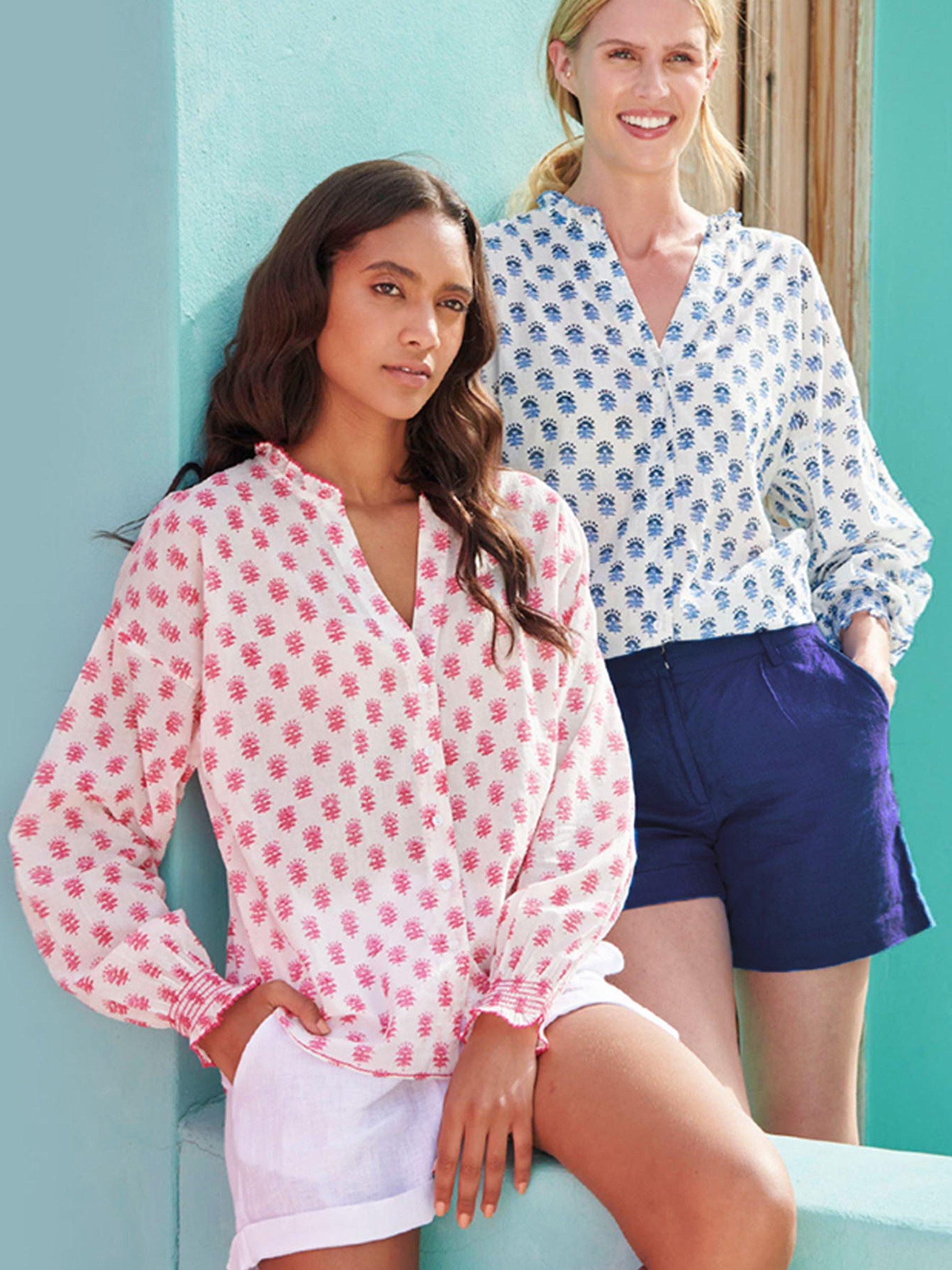 Product image 5 of 8, which shows Aspiga Alexandra Short Linen Shorts , White, XXL