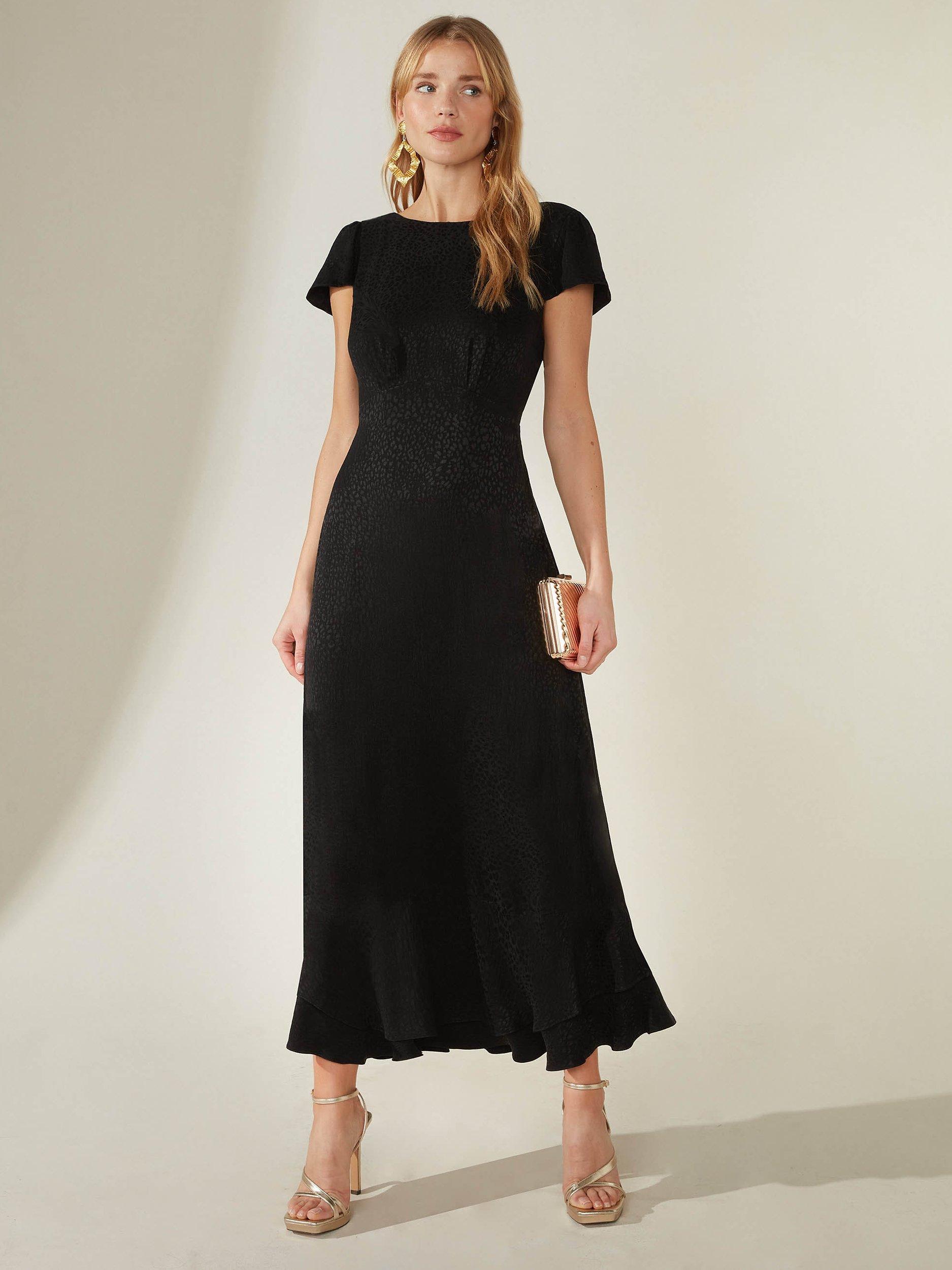 Ro&Zo Phoebe Petite Scoop Back Maxi Dress, Black