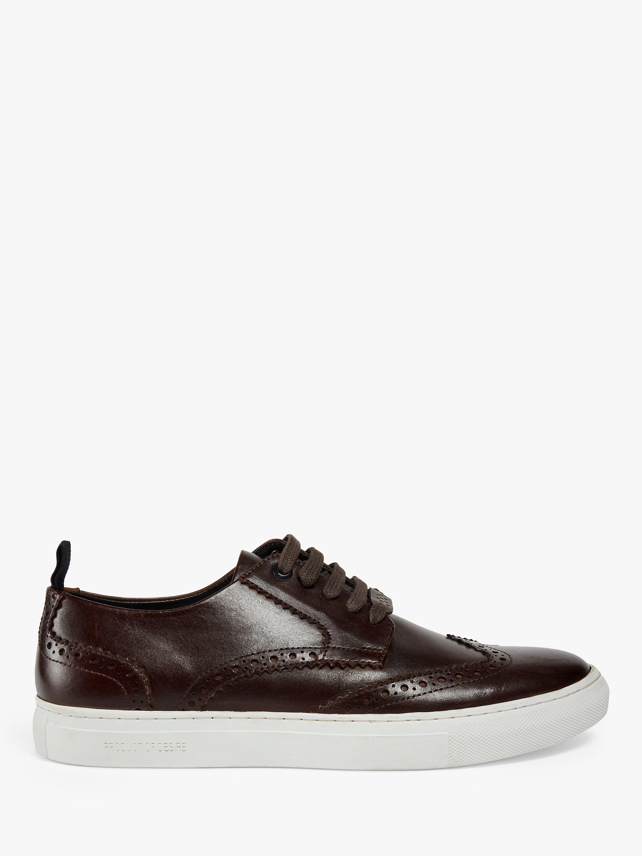 Pod Foley Brogue Cupsole Trainers, Brown, 10