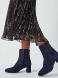 John Lewis Oaklee Stretch Suede Block Heel Ankle Boots