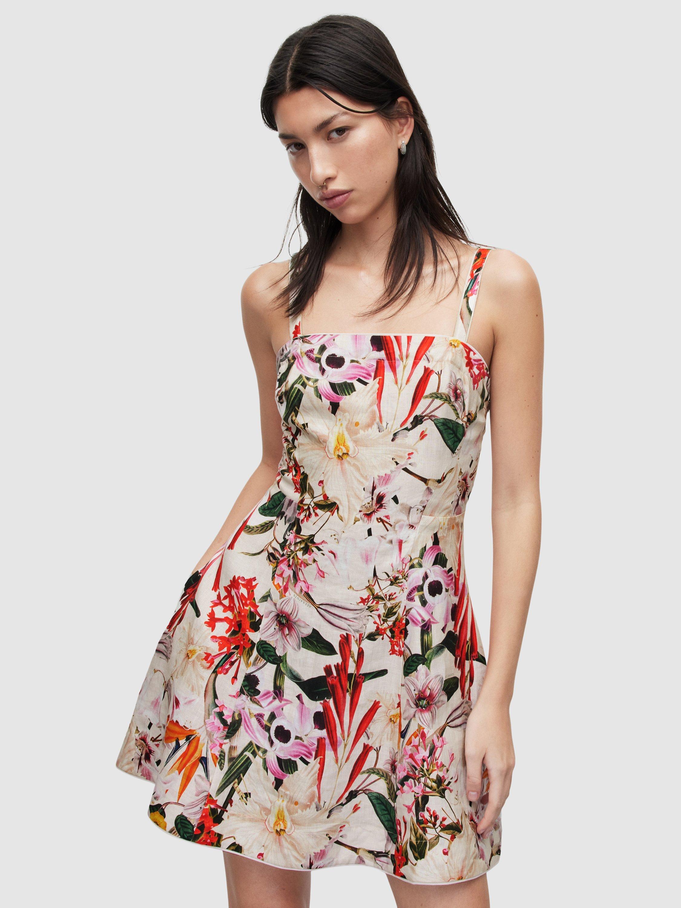 AllSaints Char Leondra Floral Mini Dress, Multi