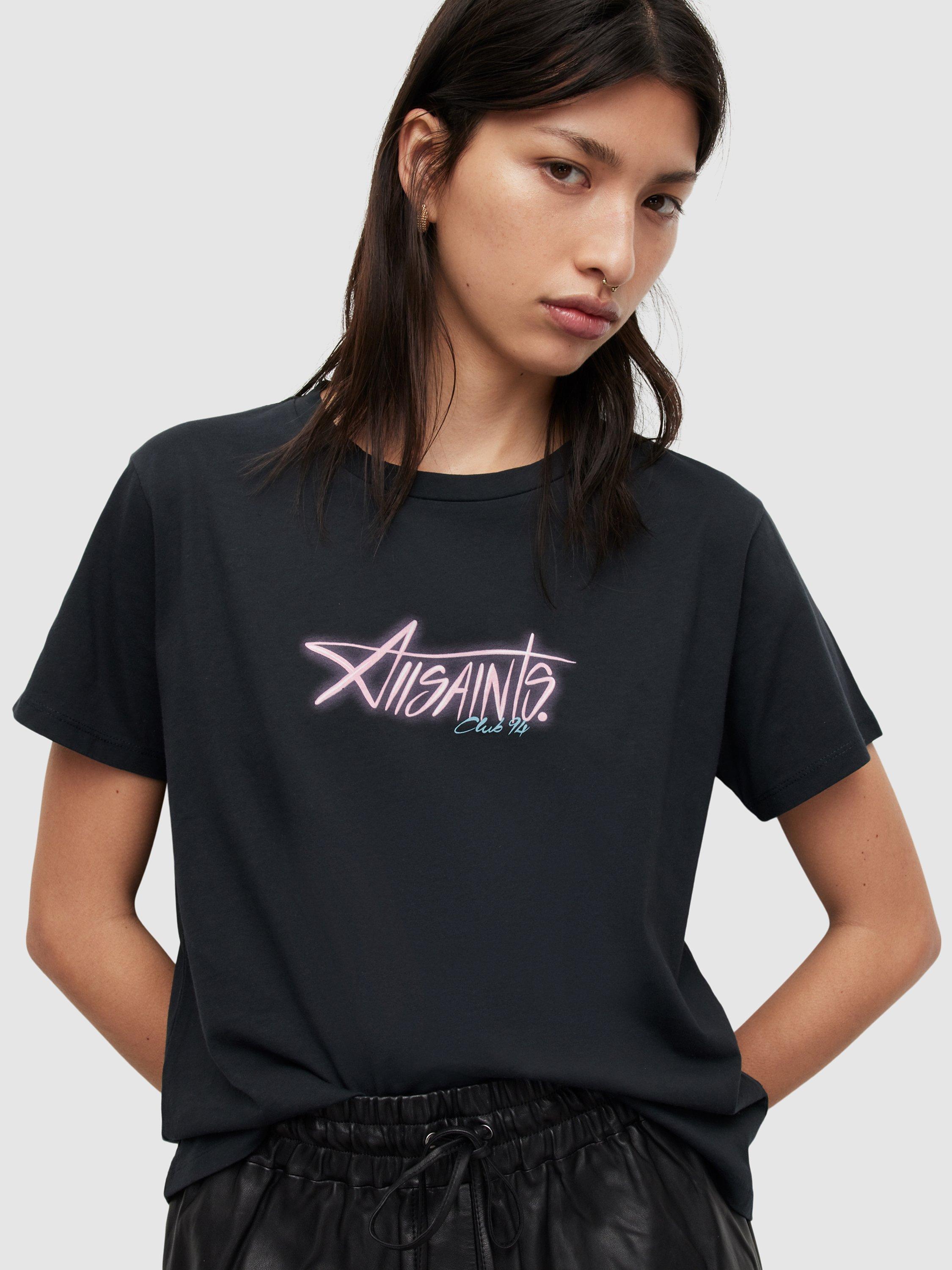 AllSaints Vivia Grace T-Shirt, Black
