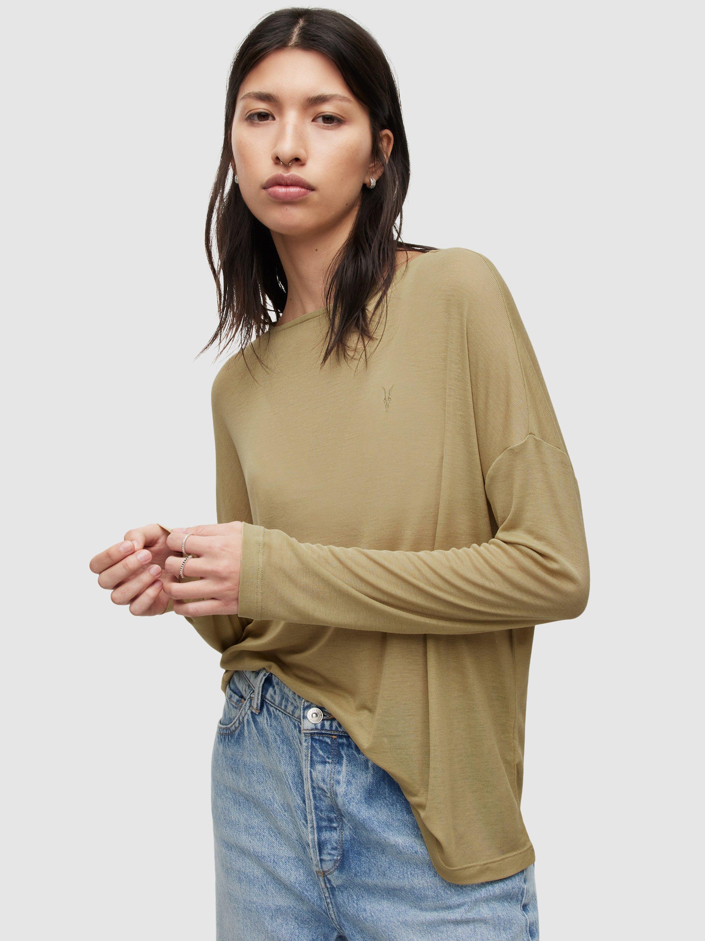 AllSaints Rita Francesco Top, Pale Olive Green