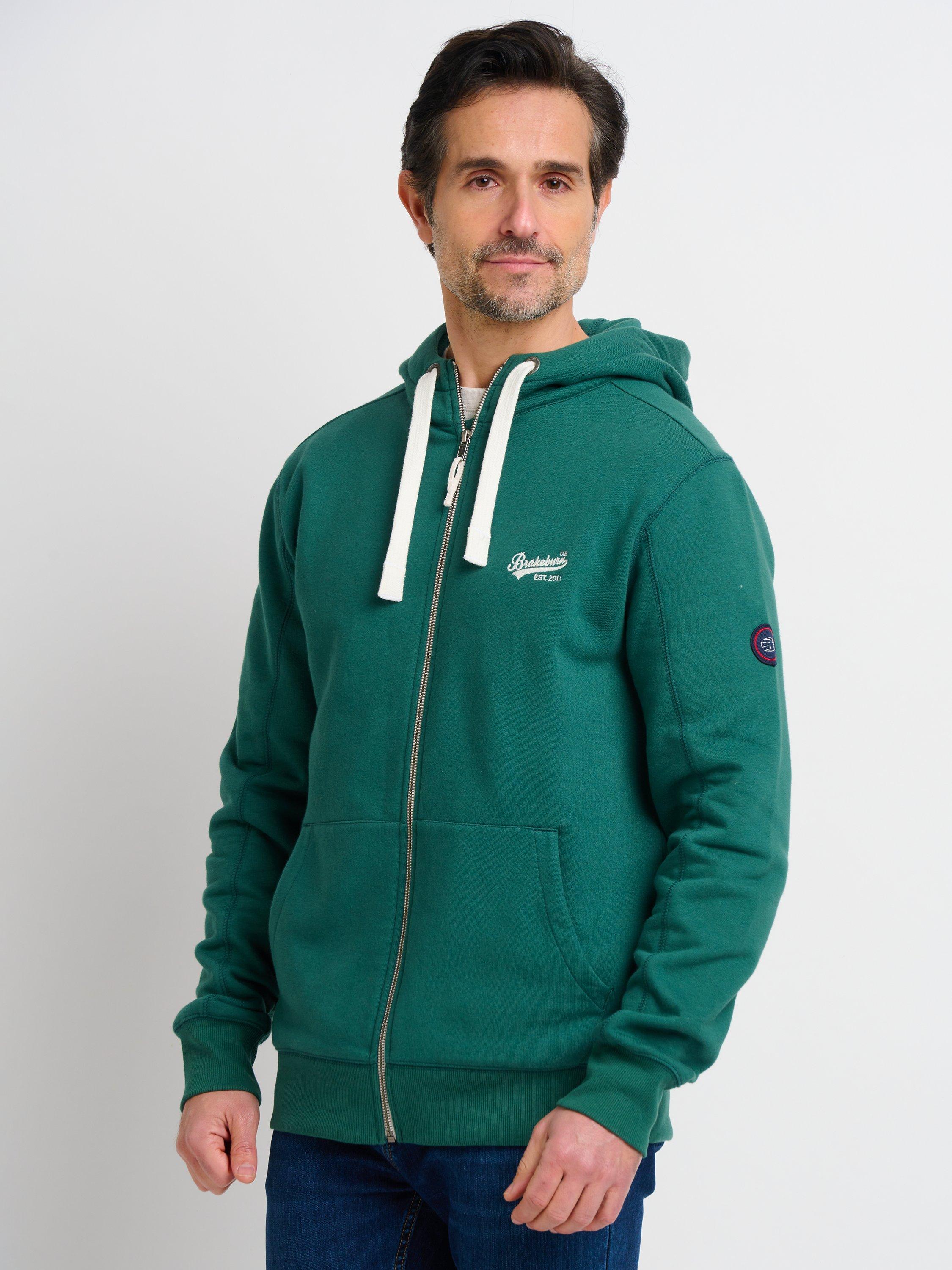 Brakeburn Zip Through Hoodie, Green