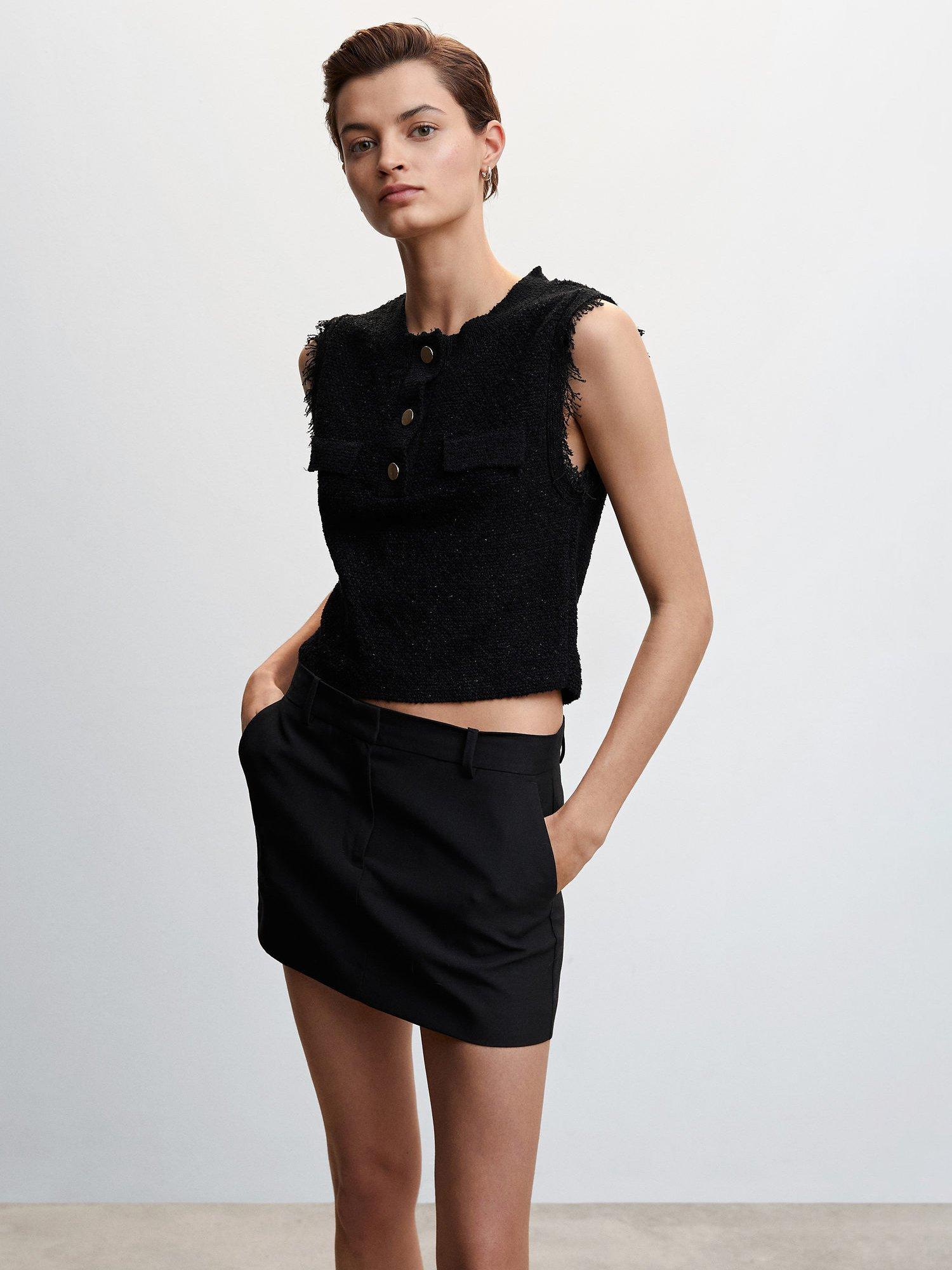 Mango Banana Waistcoat, Black