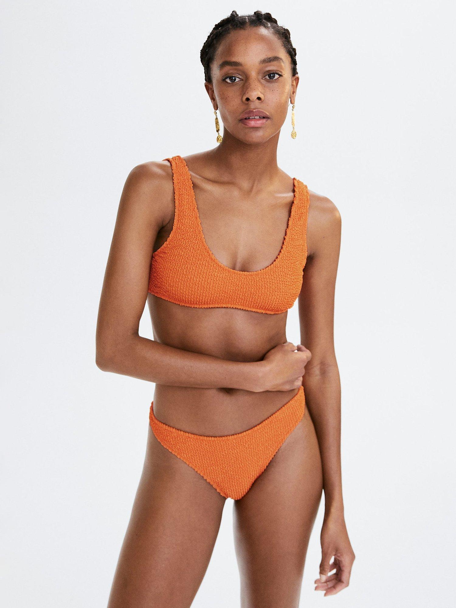 Mango Solene Bikini Top, Orange